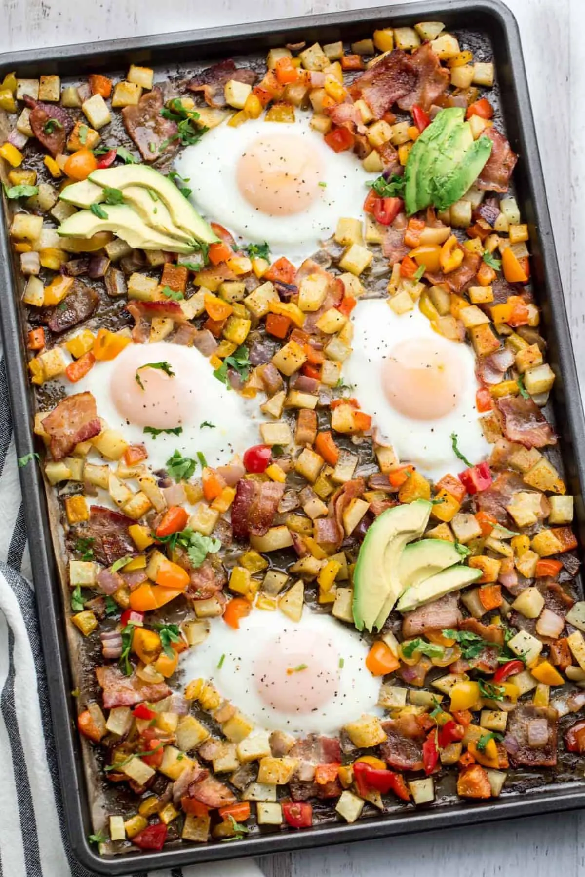One Pan Breakfast Potatoes and Eggs