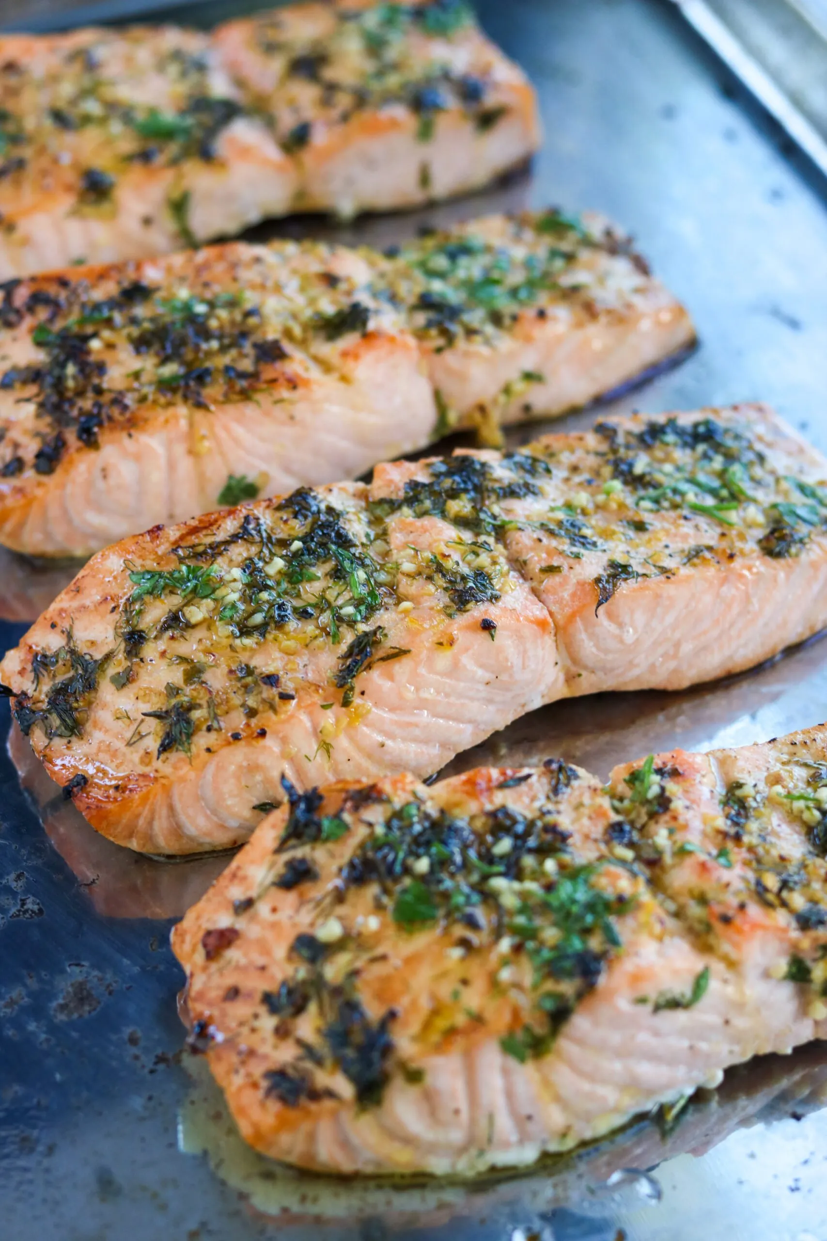 One Pan Herb and Garlic Butter Salmon