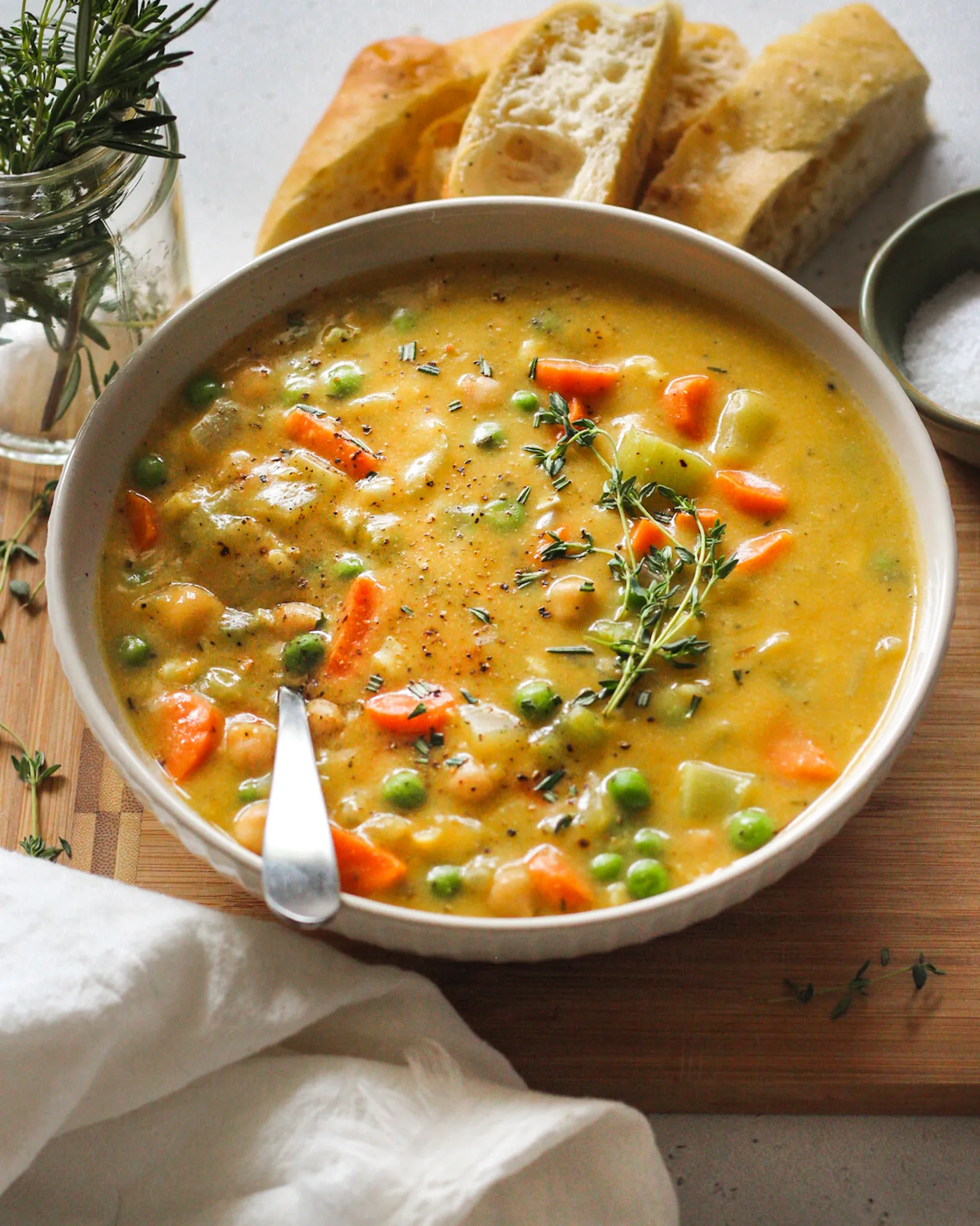 One Pot Creamy Vegetable Soup