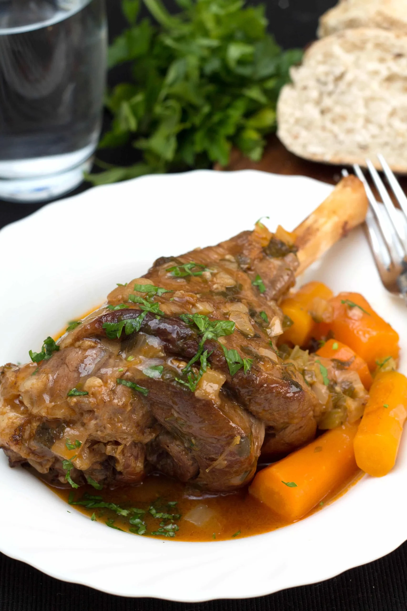 One Pot Slow Roast Lamb Shanks