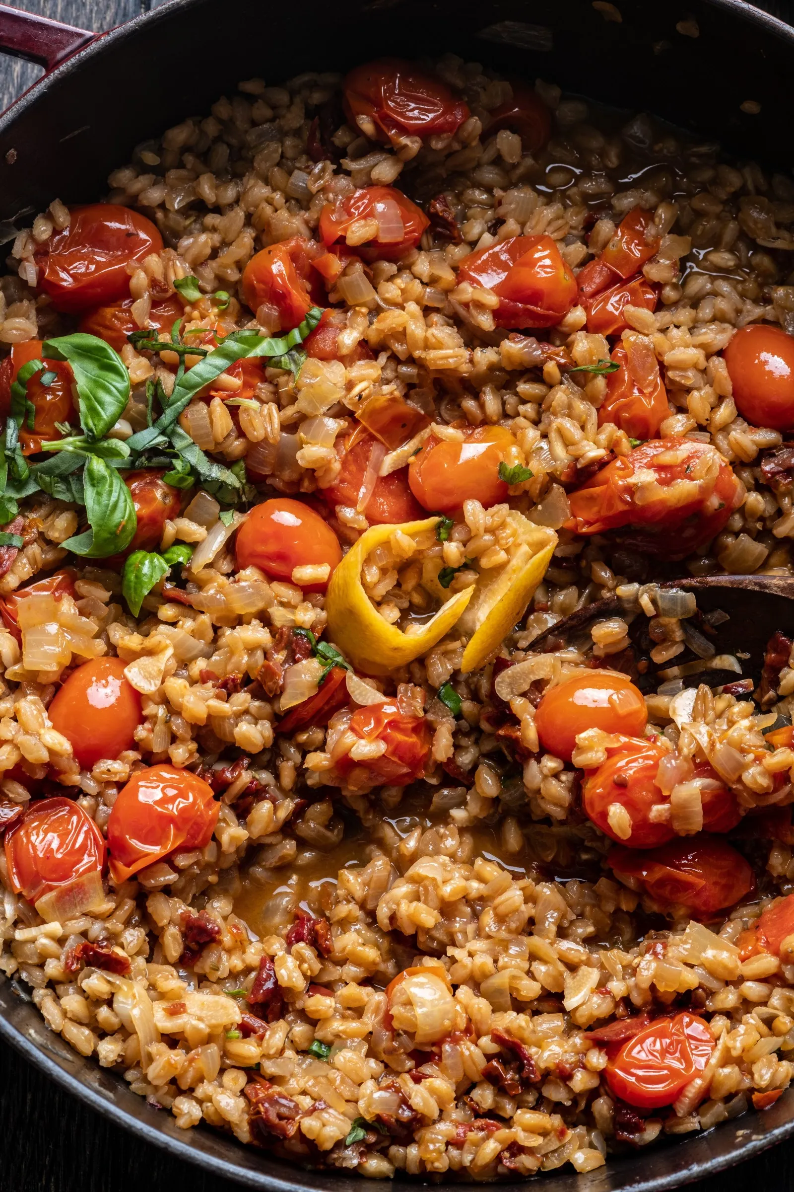 One Pot Sun Dried Tomato Farro