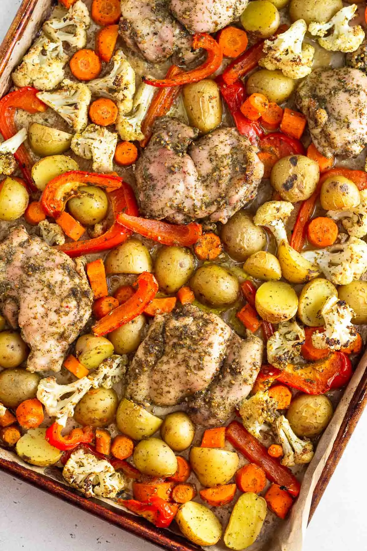 One Sheet Pan Roasted Zaatar Chicken Potatoes