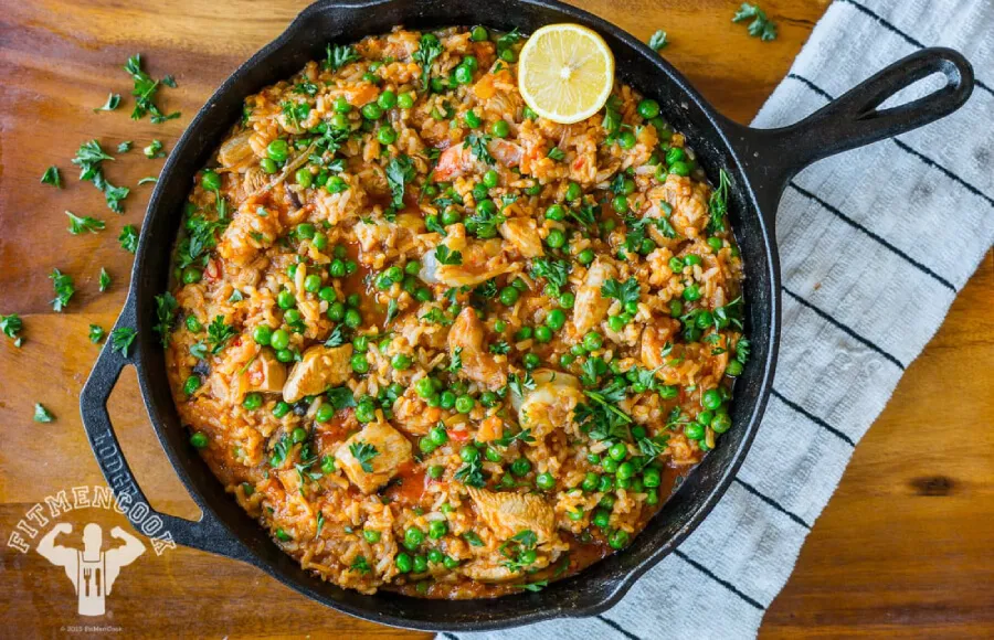 One Skillet Healthy Paella