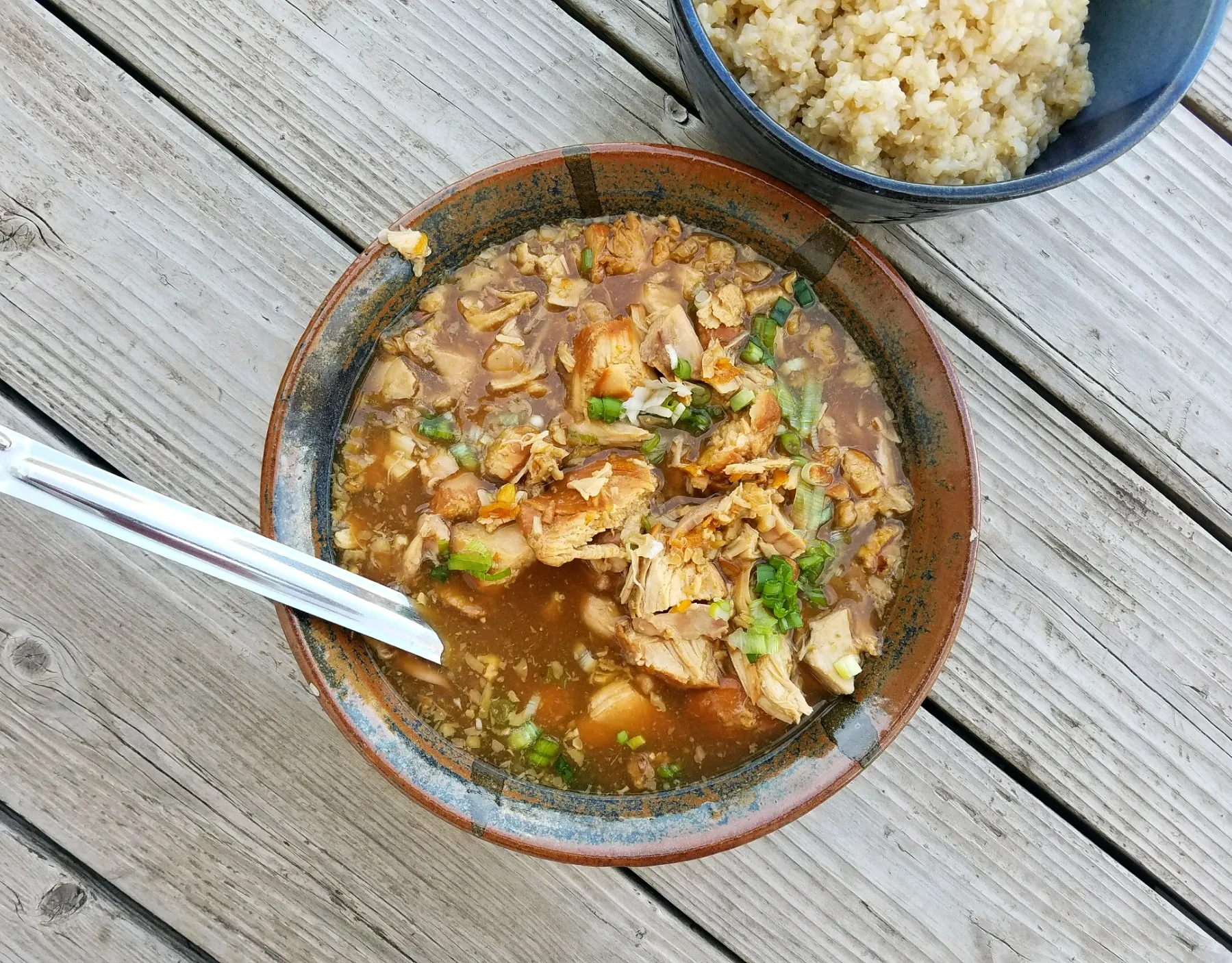 Orange Chicken with Green Onions and Walnuts