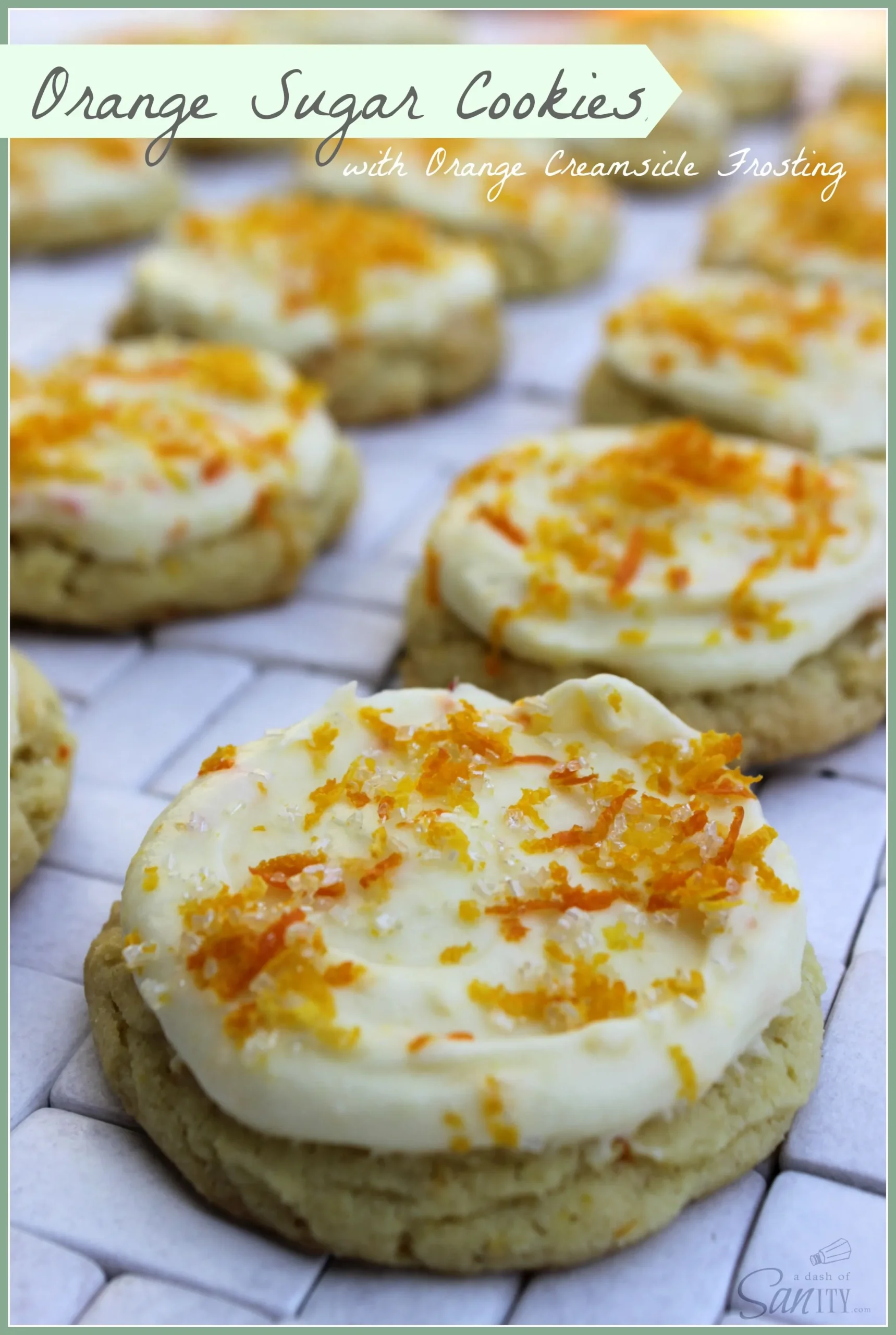Orange Christmas Sugar Cookies