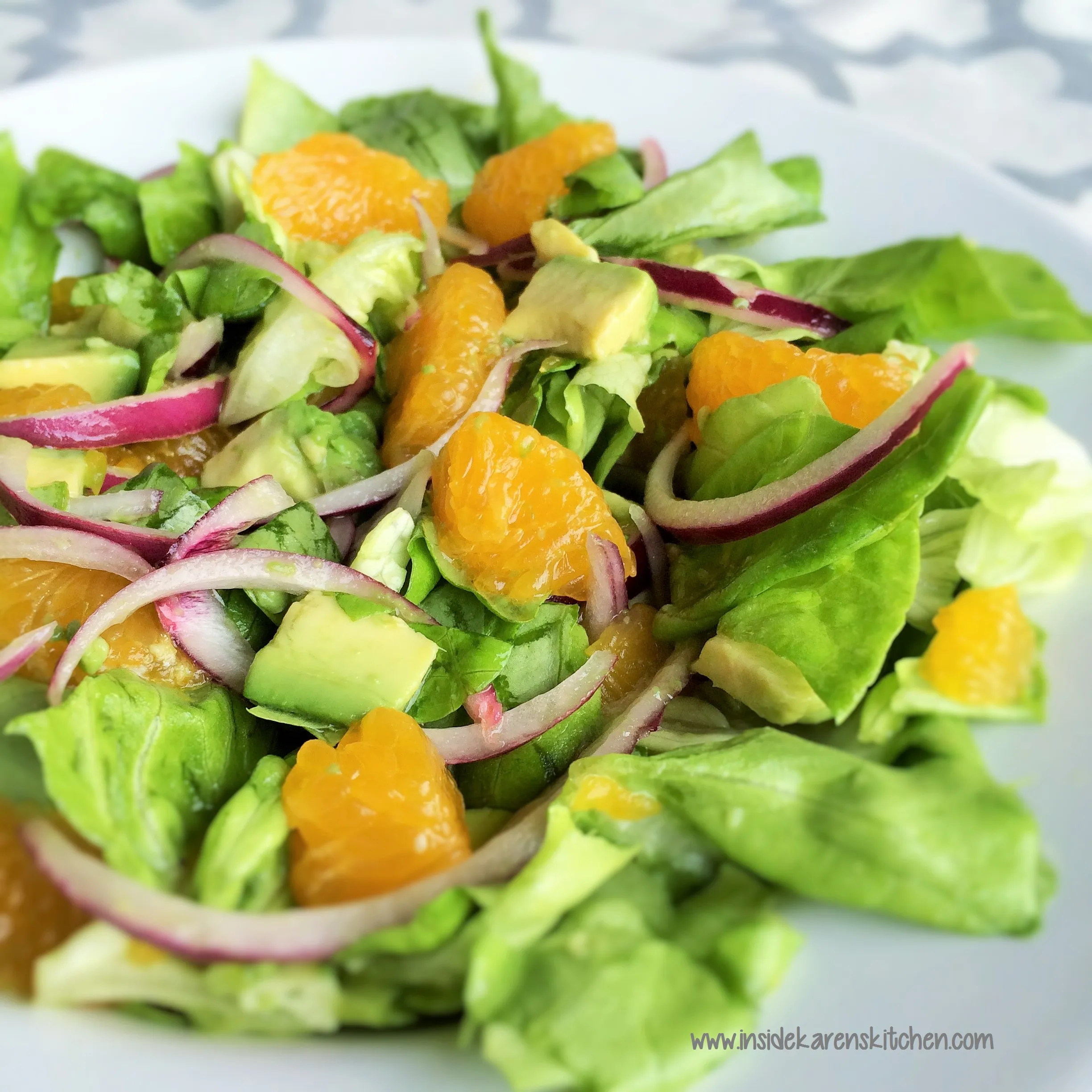 Orange Lettuce and Mango Salad