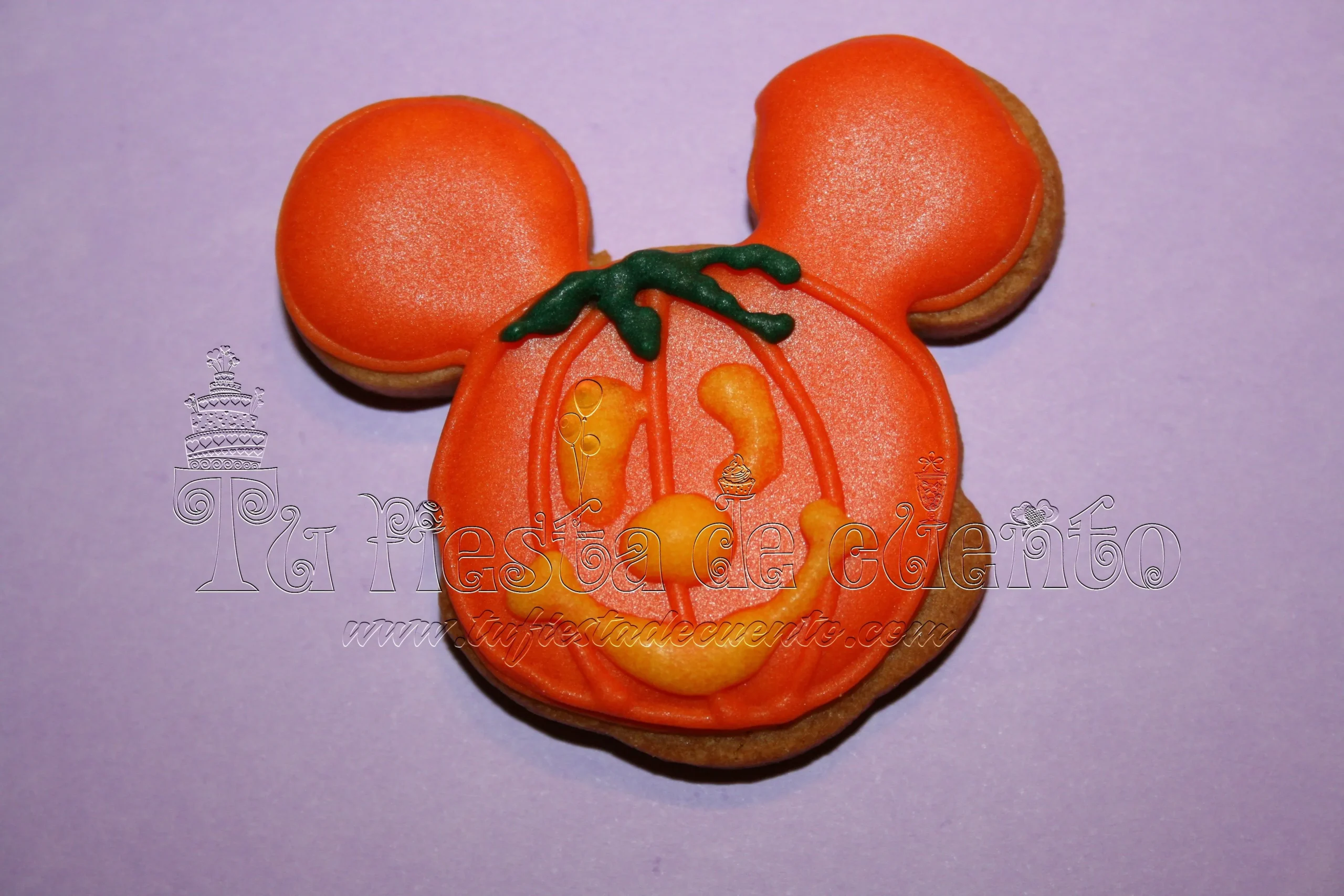 Orange Mickey Halloween Cookies
