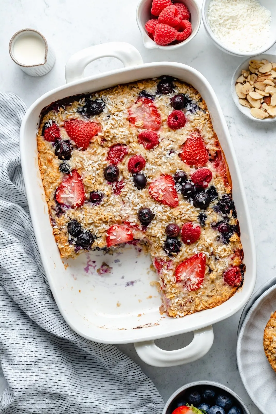 Our Favorite Breakfast Baked Oatmeal with Fresh Berries