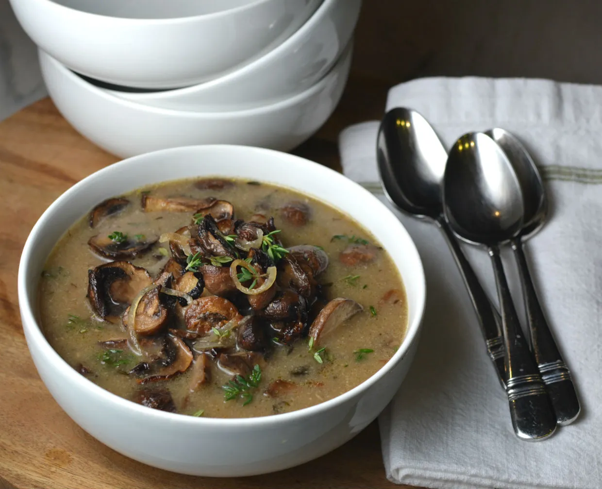 Oven Roasted Mushroom Soup