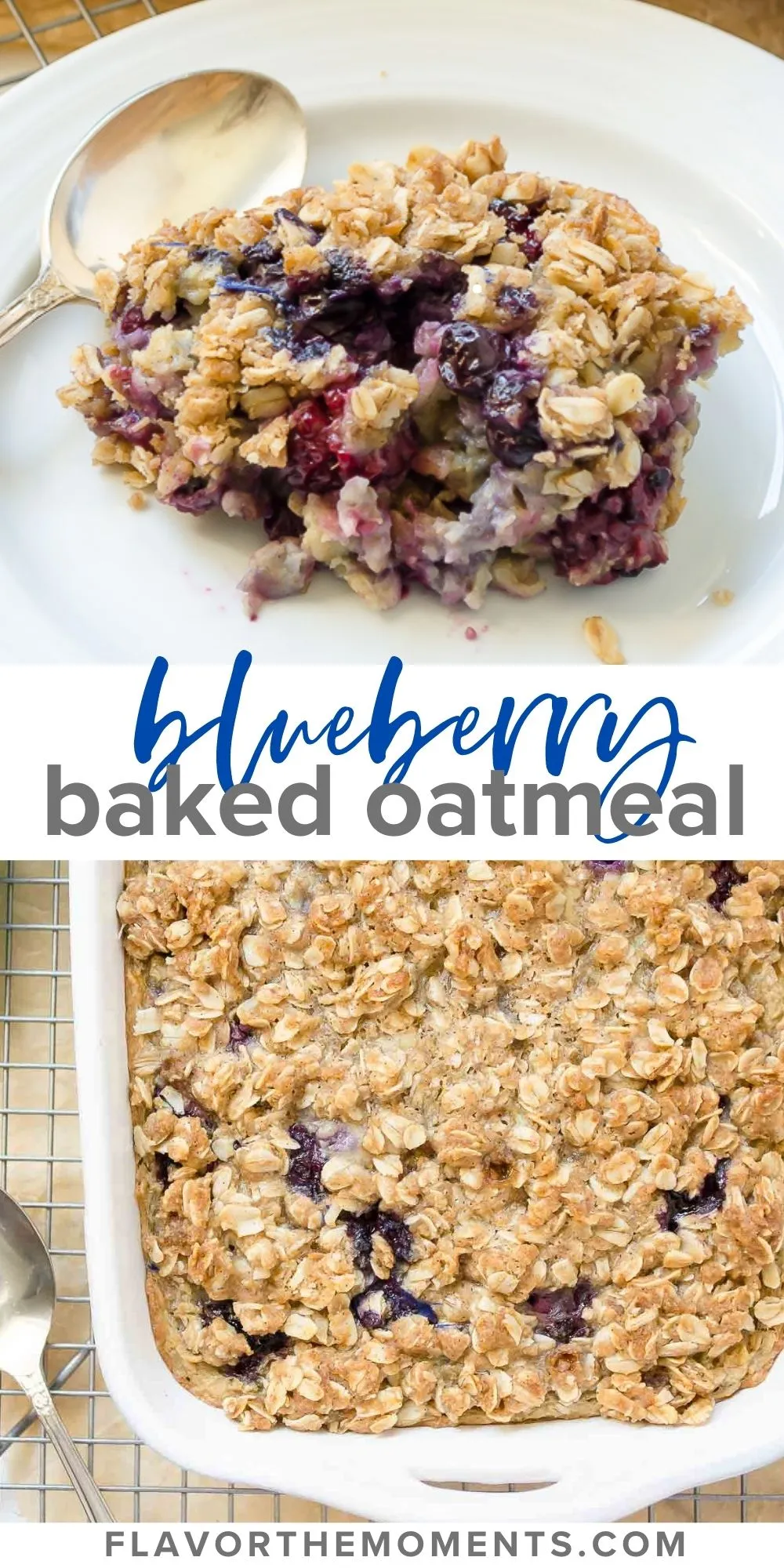 Overnight Blueberry Baked Oatmeal Crisp