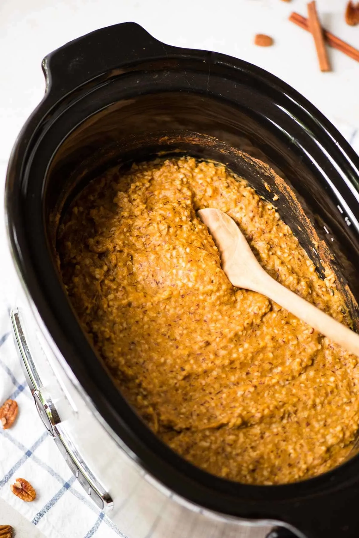 Overnight Crockpot Pumpkin Oatmeal