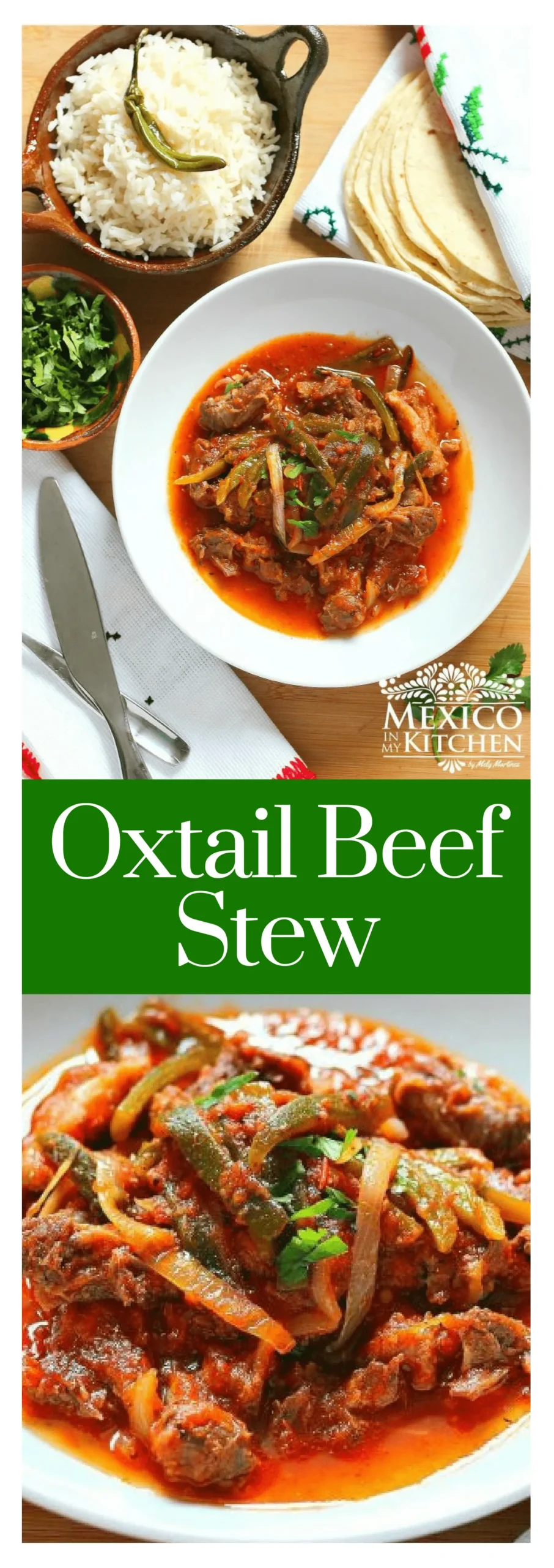 Oxtail Beef Stew with Poblano Peppers