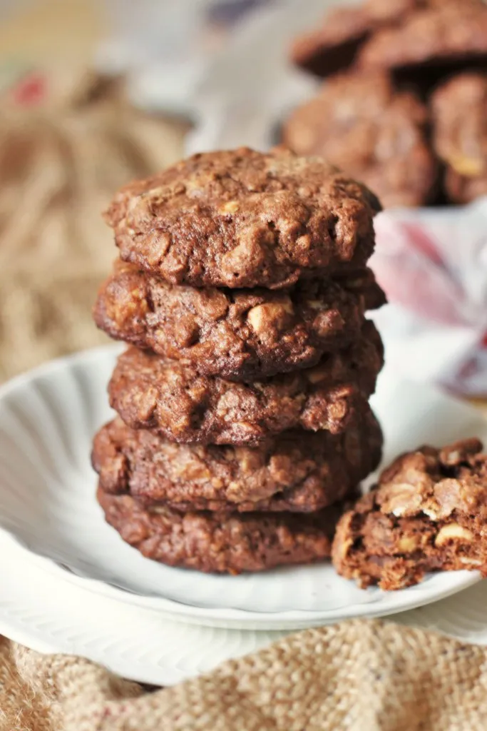PB Chocolate Hazelnut Oatmeal Cookies