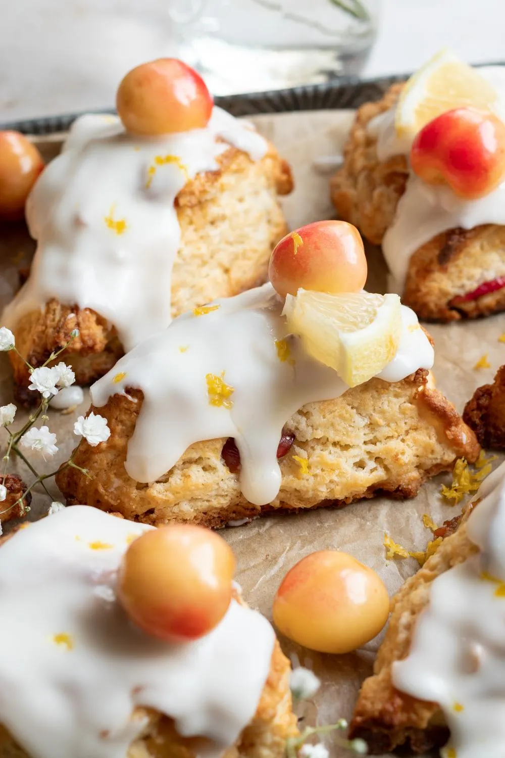 Paleo Cherry Lemon Scones