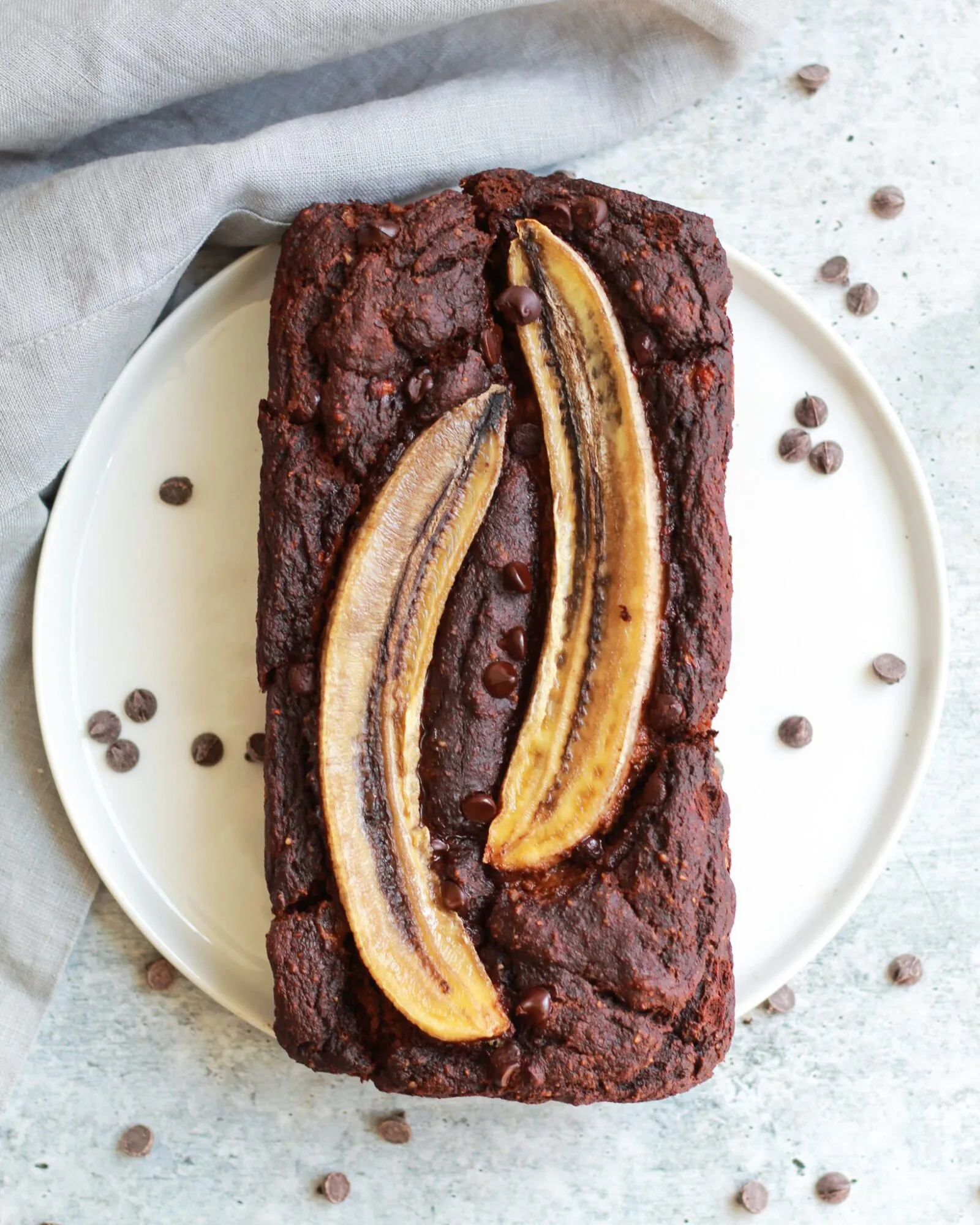 Paleo Double Chocolate Chip Banana Bread