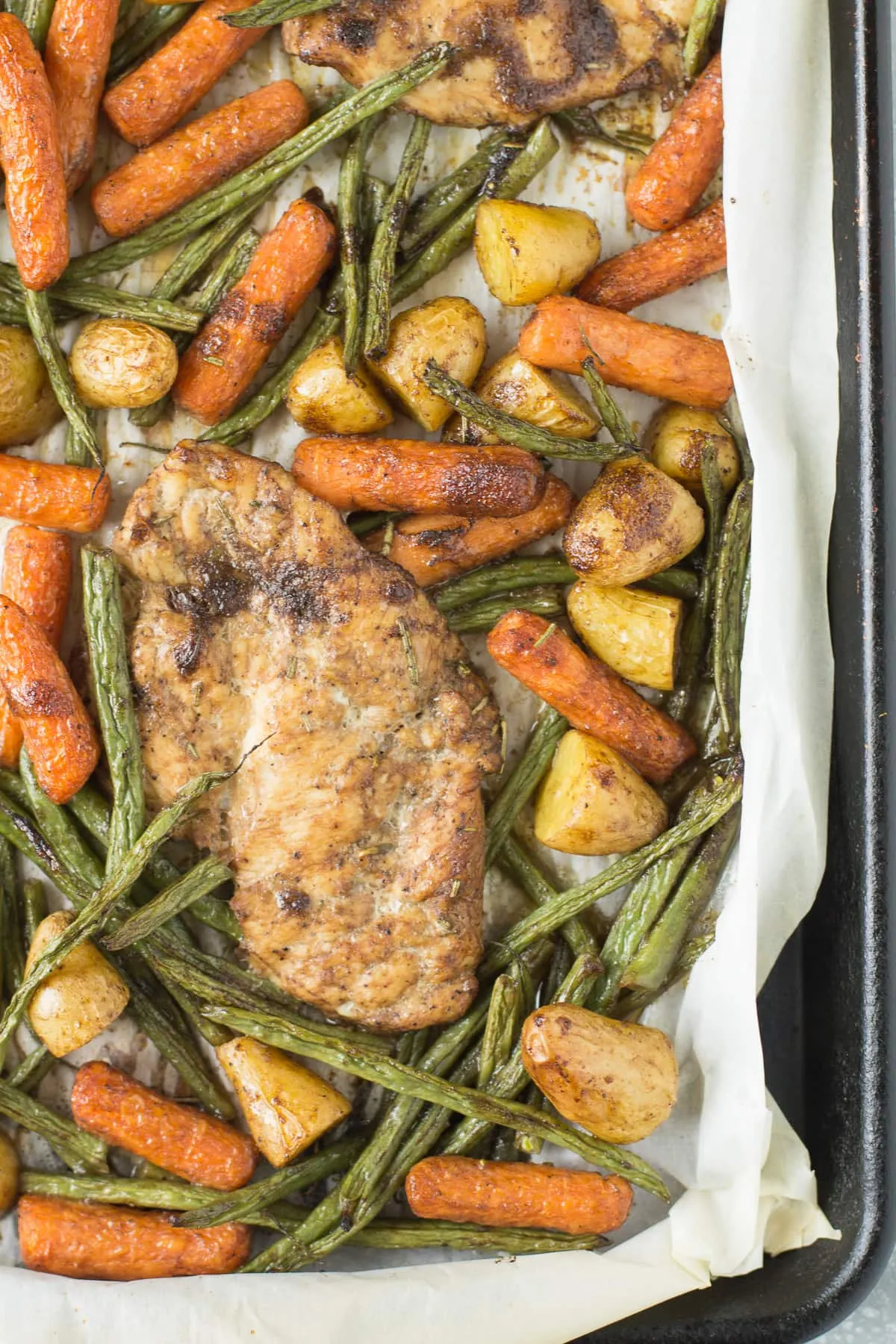 Paleo Sheet Pan Rosemary Balsamic Chicken and Veggies