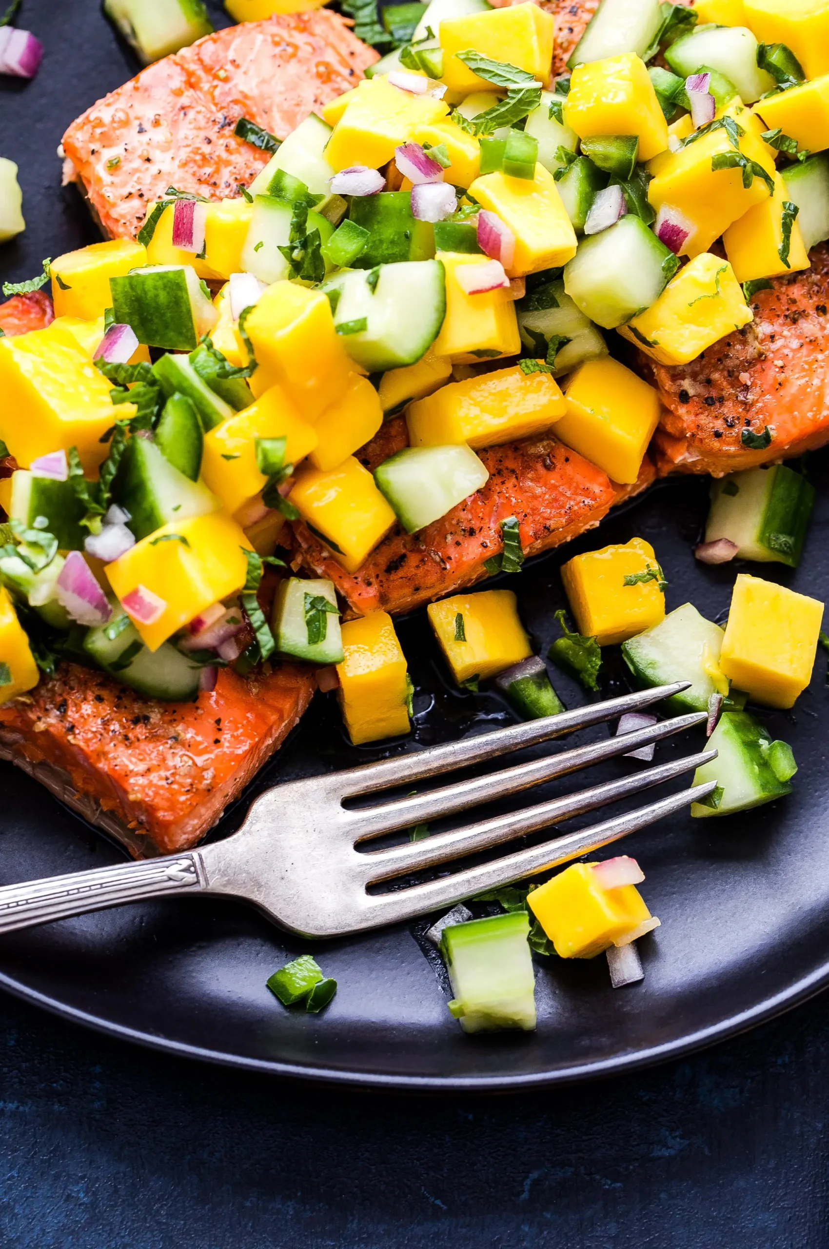 Pan Grilled Salmon with Mint