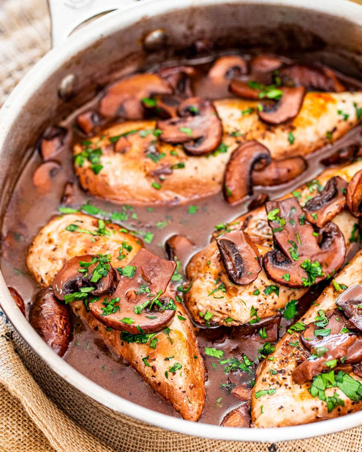 Pan Roasted Chicken with Madeira Sauce