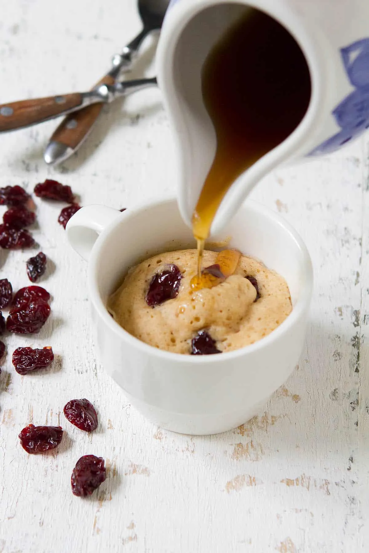 Pancakes in a Mug Tart Cherries