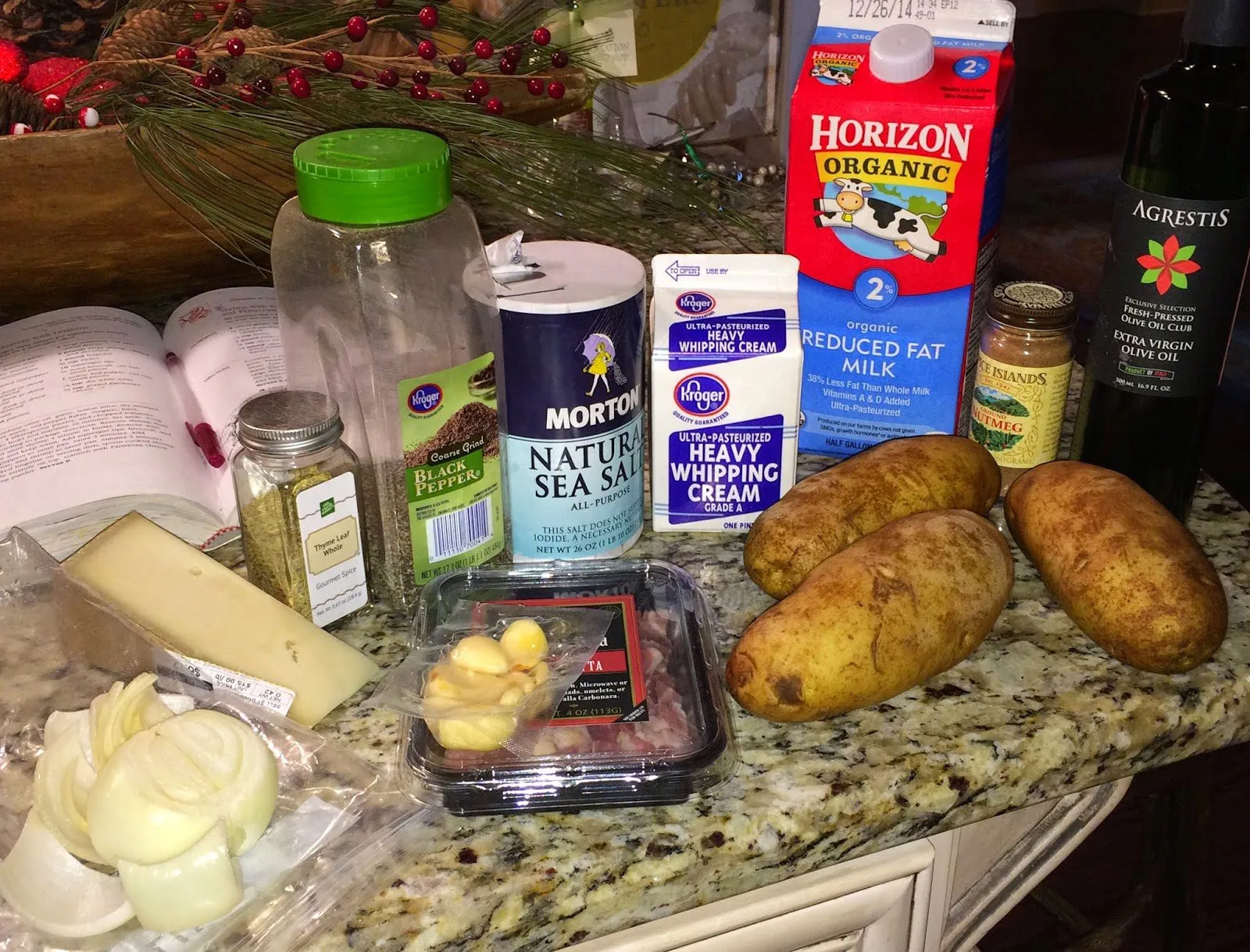 Pancetta and Porcini Potato Gratin