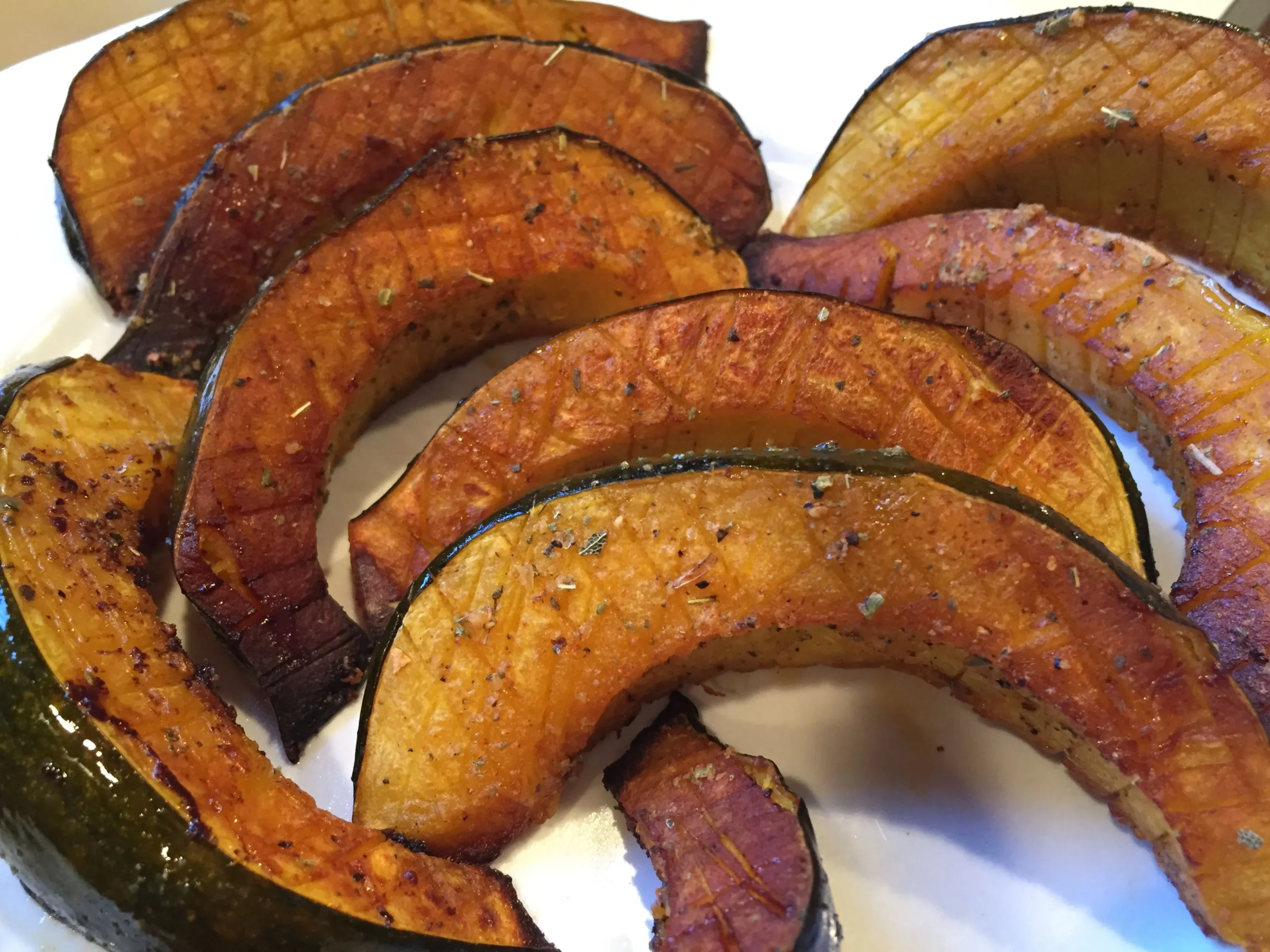 Paprika Roasted Acorn Squash with Garlic Tahini Drizzle