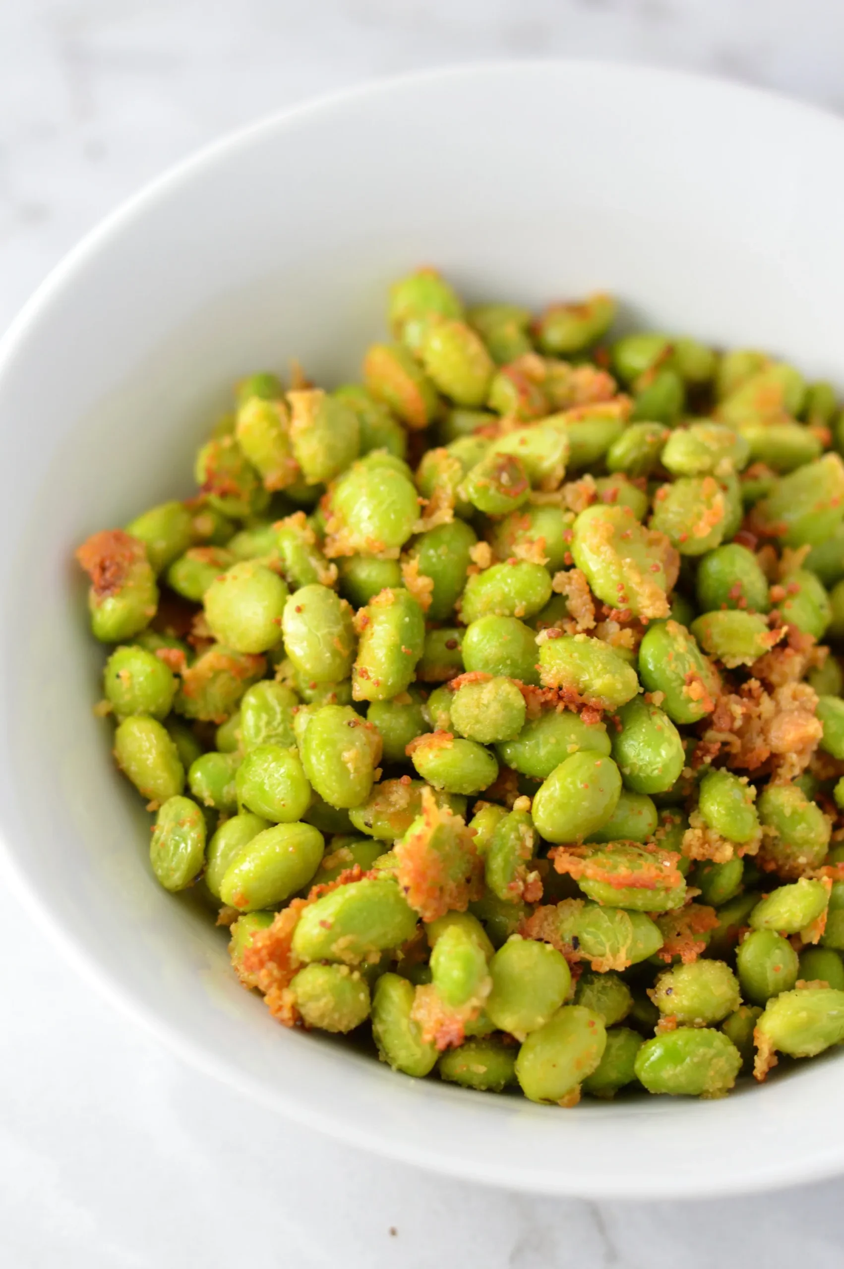 Parmesan Garlic Roasted Edamame