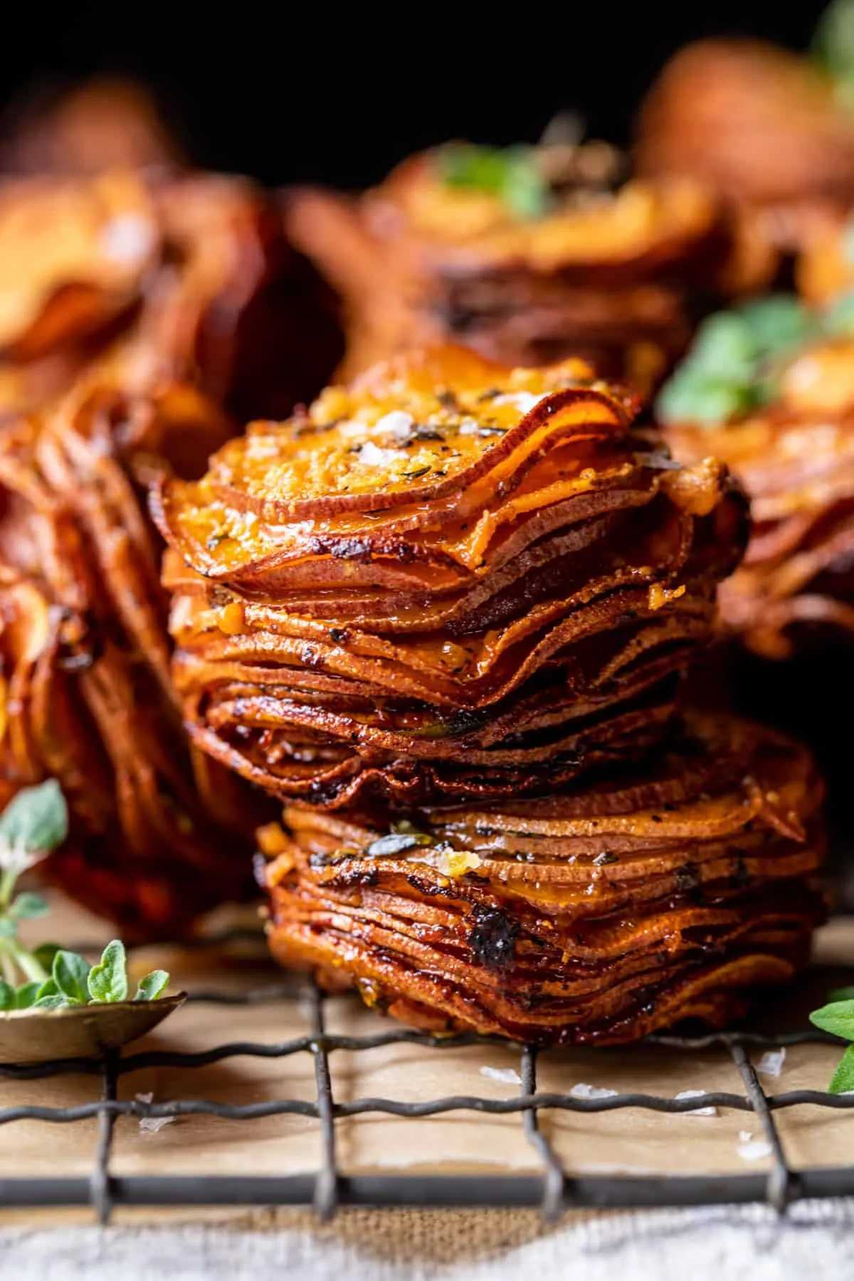 Parmesan Sweet Potato Stacks