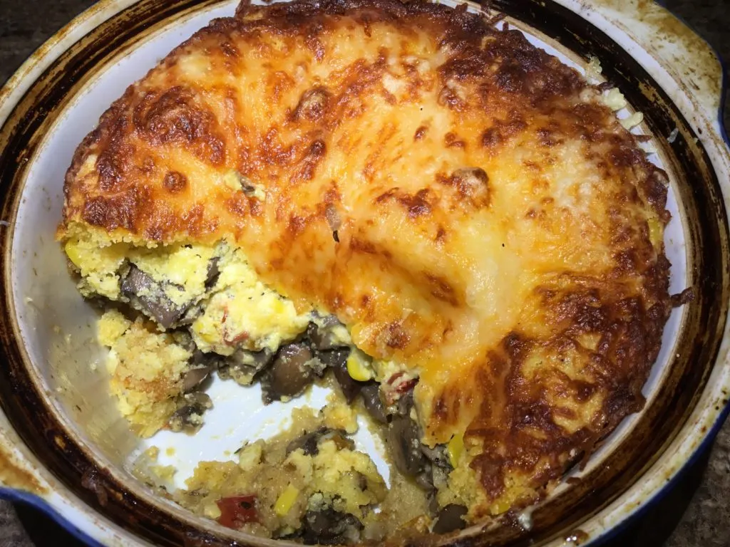 Pastel de Chocolo con Champinones