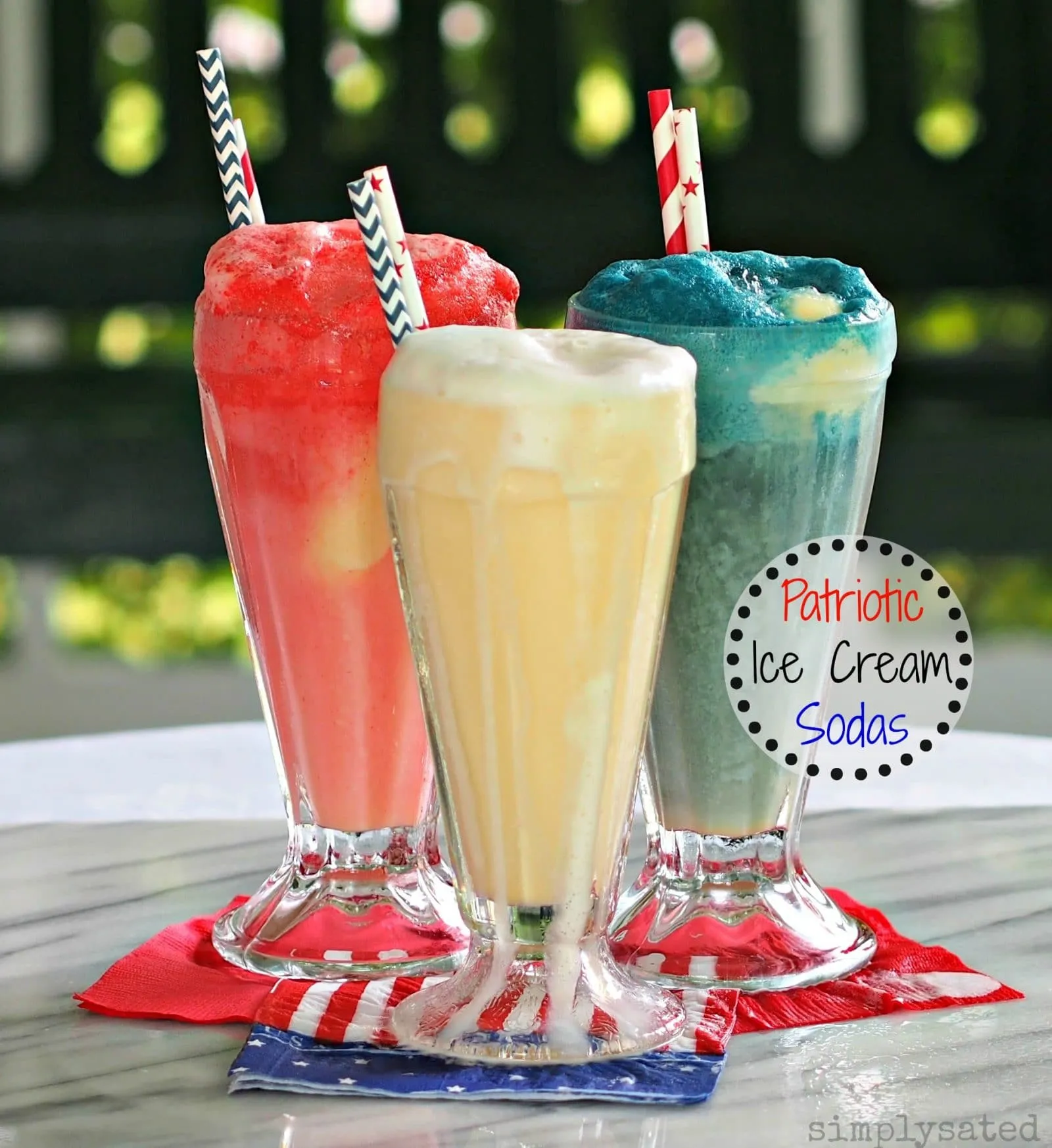Patriotic Ice Cream Soda