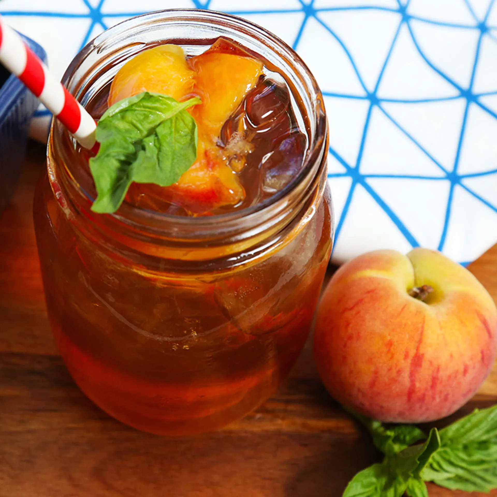 Peach Basil Iced Tea