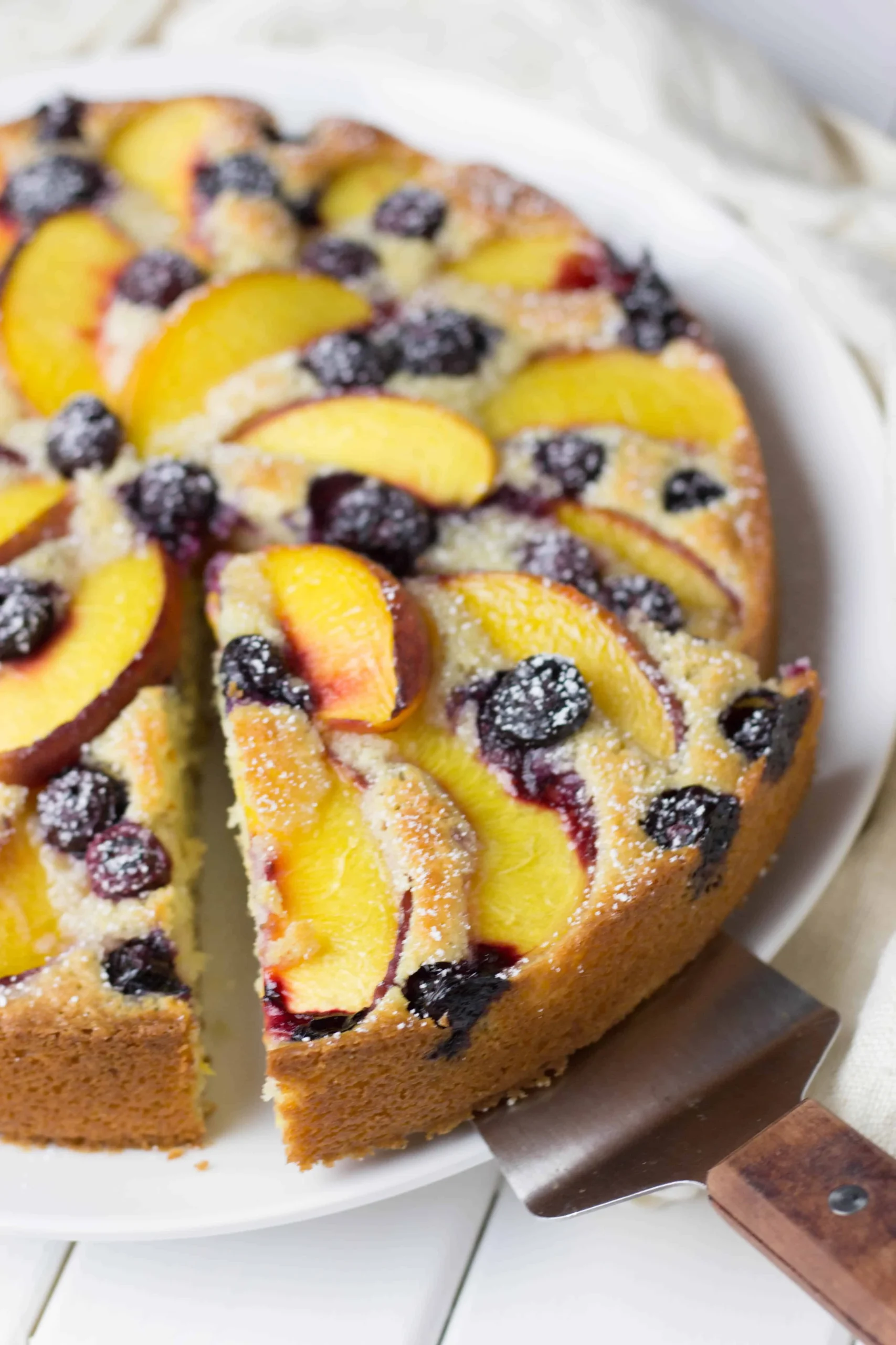 Peach and Blueberry Coffee Cake