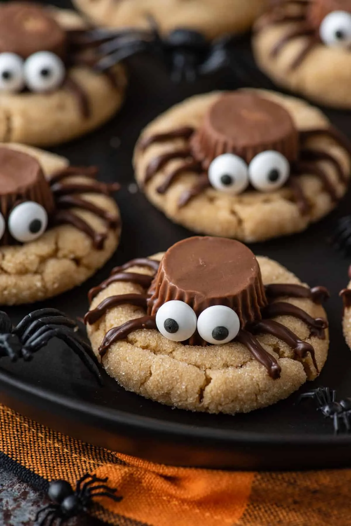Peanut Butter Spider Cookies