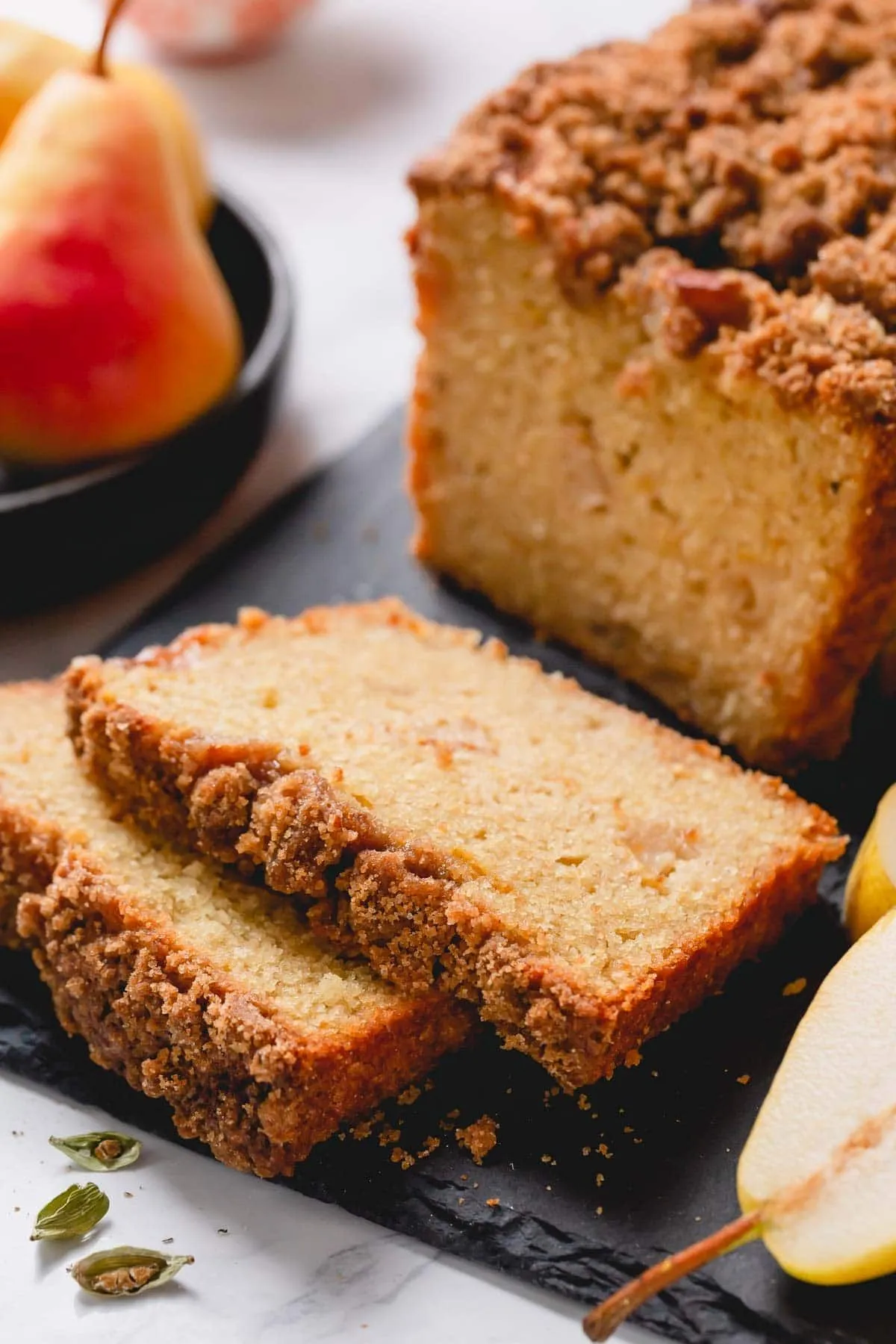 Pear Cardamom Quick Bread
