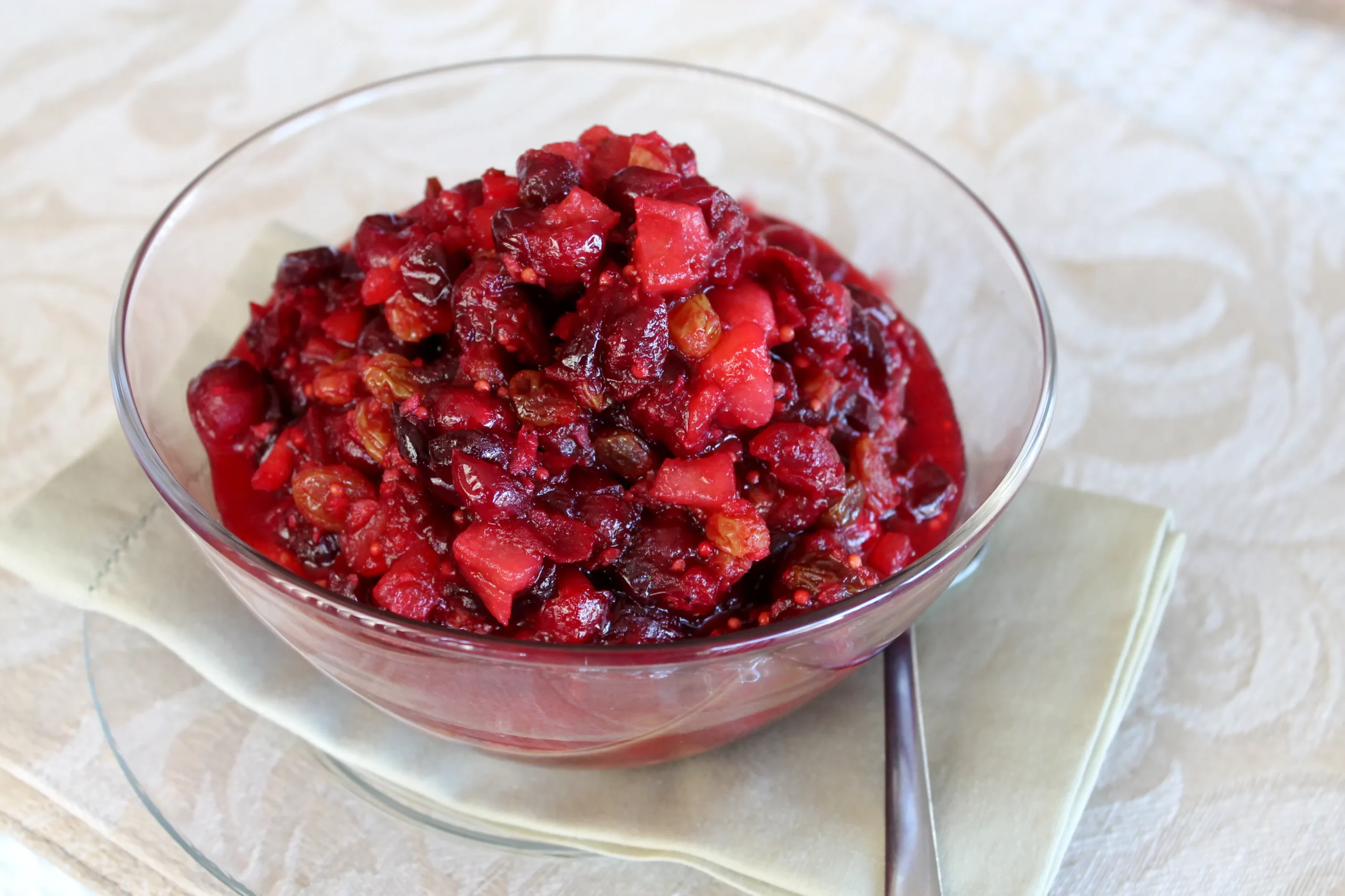 Pear Cranberry and Horseradish Chutney
