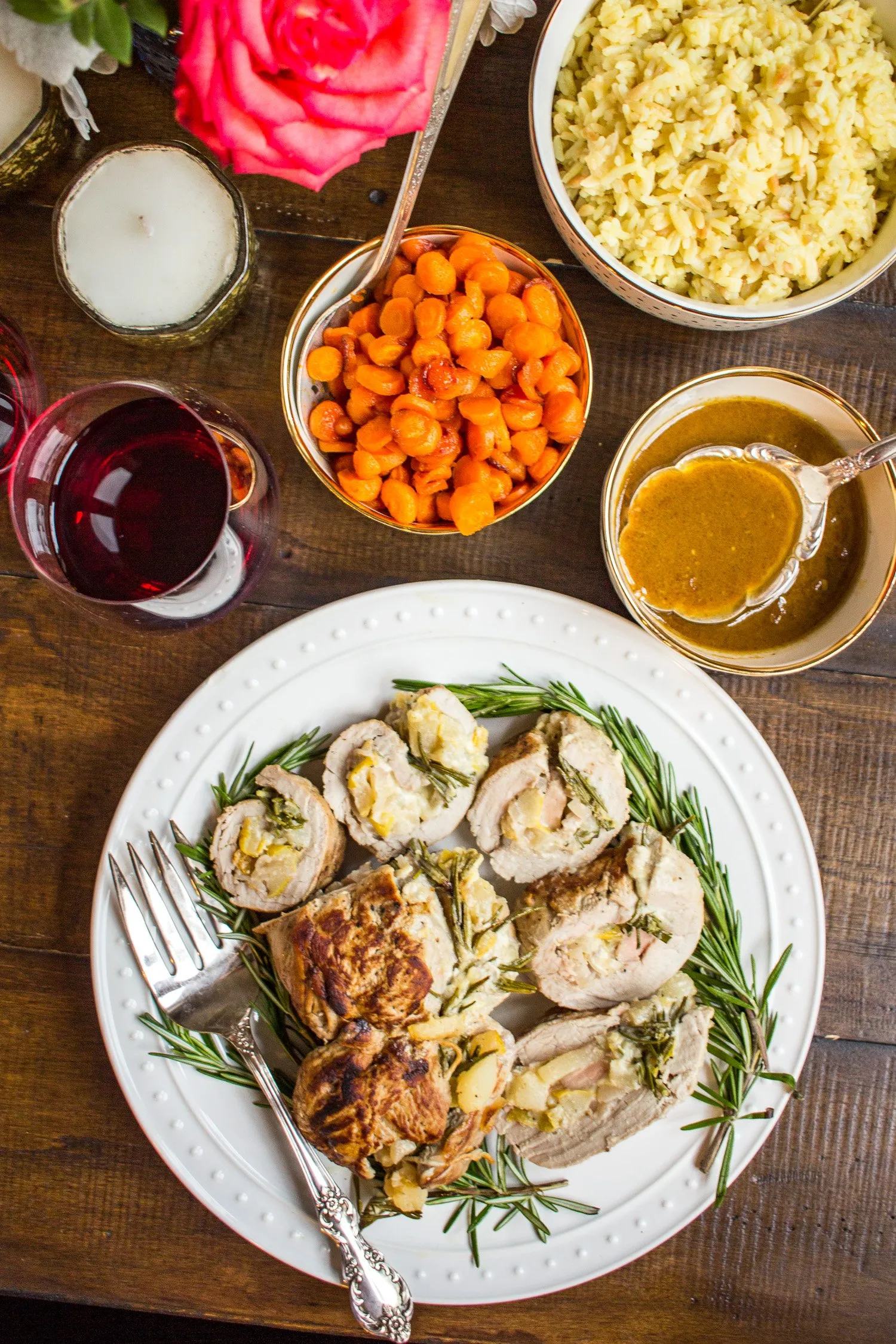 Pear Stuffed Pork Tenderloin