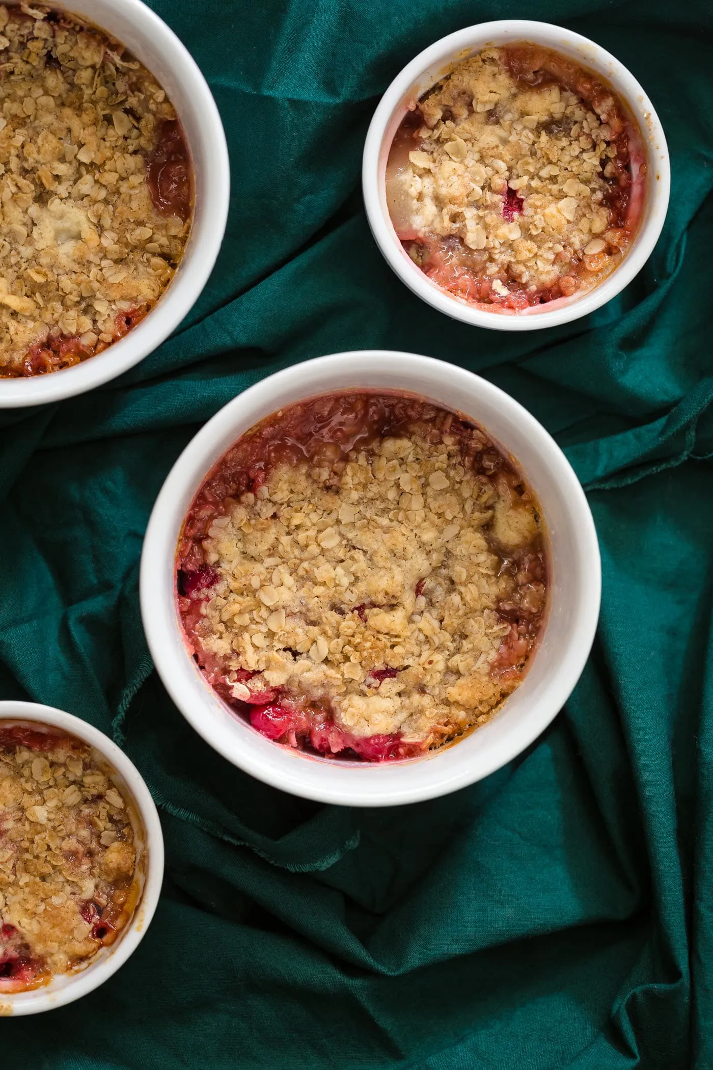 Pear and Dried Cranberry Crisp with Light Whipped Cream