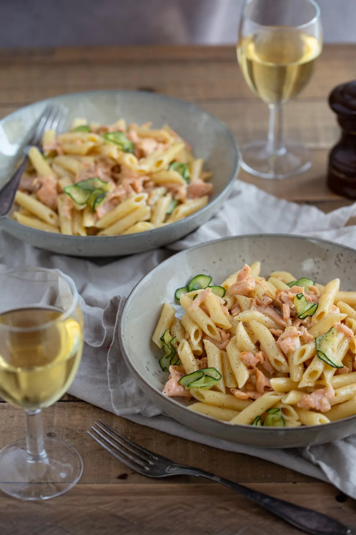 Penne Ala Vodka and Smoked Salmon Milk