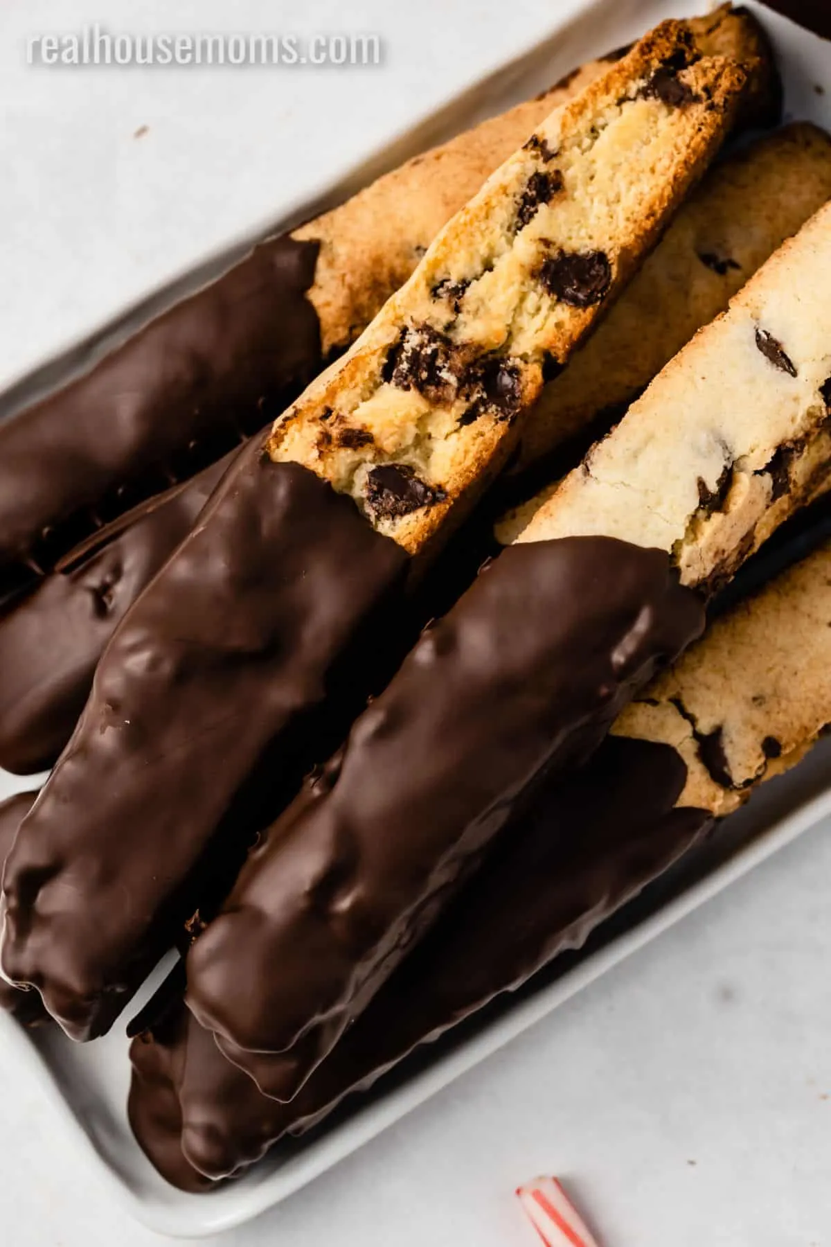Peppermint Chocolate Chip Biscotti