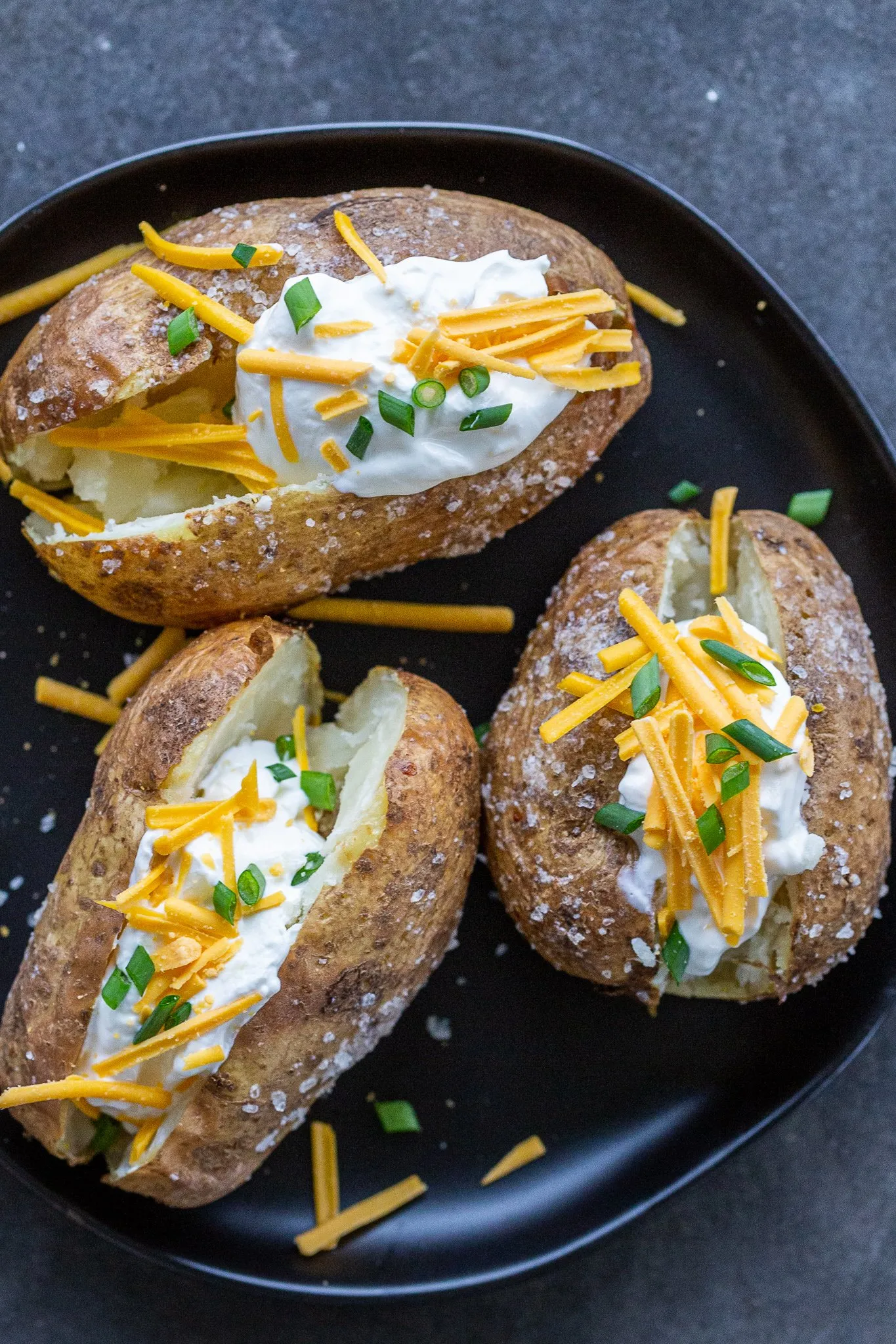 Perfect Baked Potato with Basil Sour Cream
