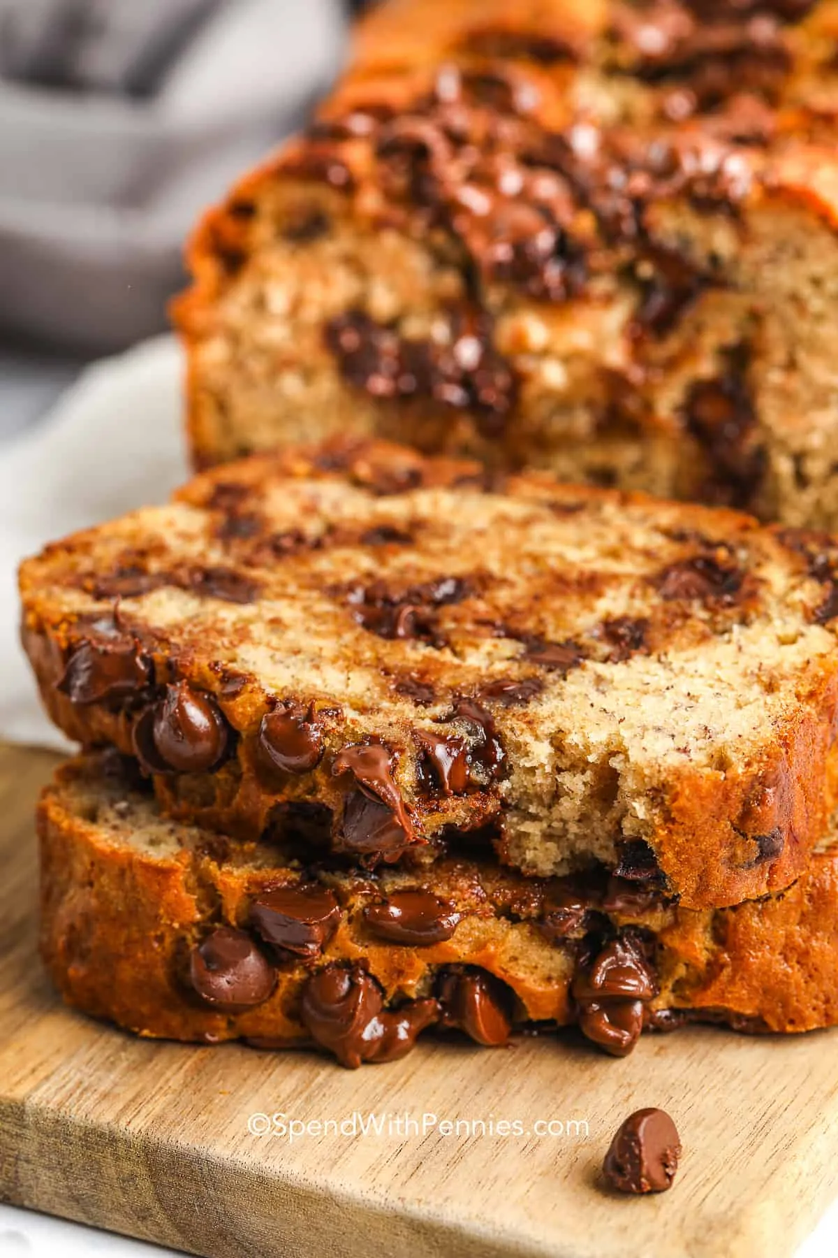 Perfect Chocolate Chip Banana Nut Bread