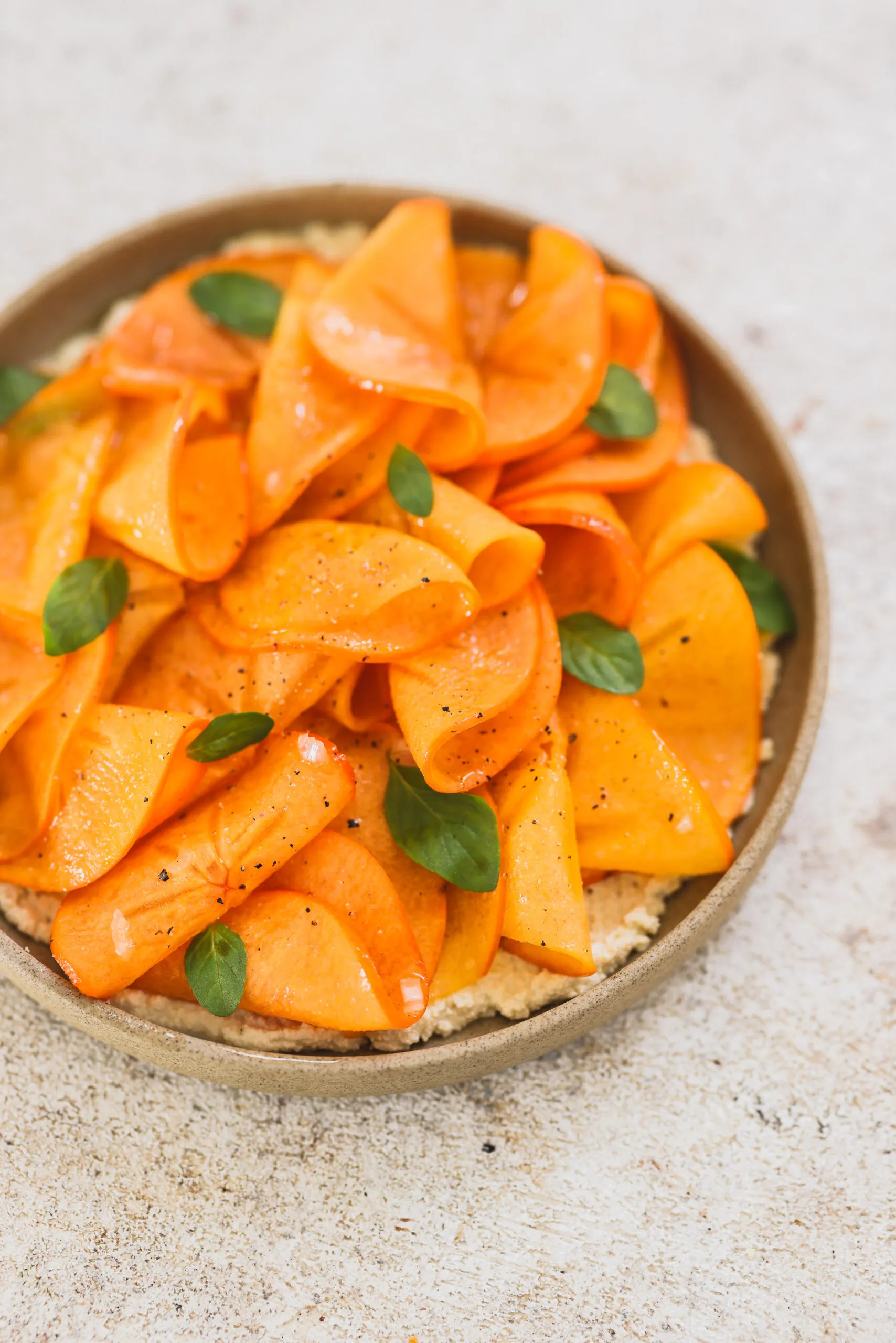 Persimmon Salad with Lemon Vinaigrette