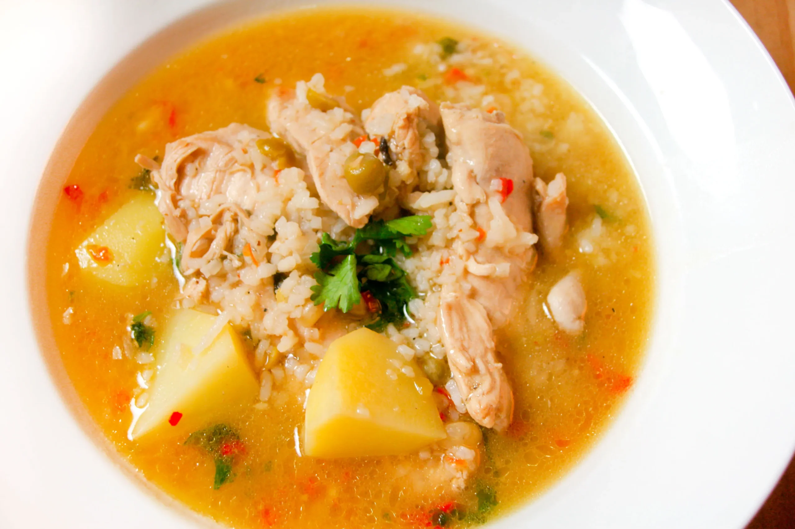 Peruvian Chicken and Rice Soup (Low Carb or Not)