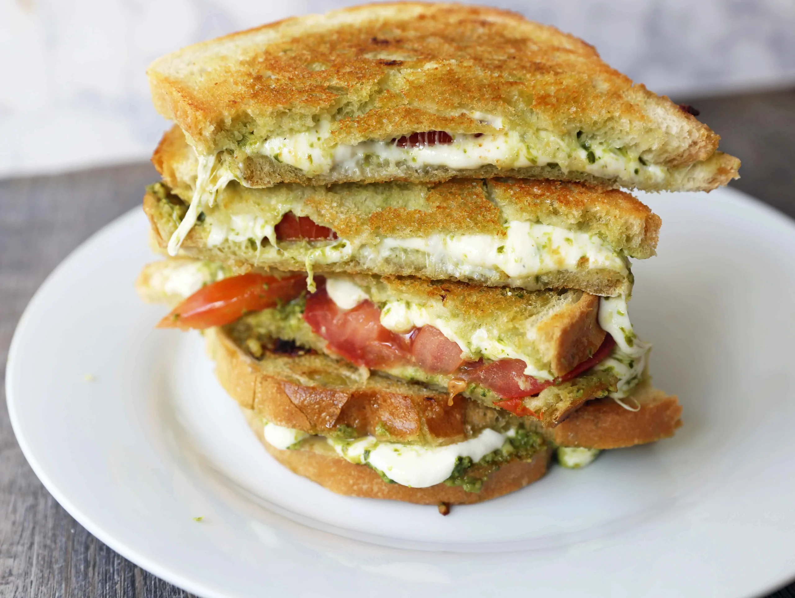 Pesto Grilled Cheese Panini