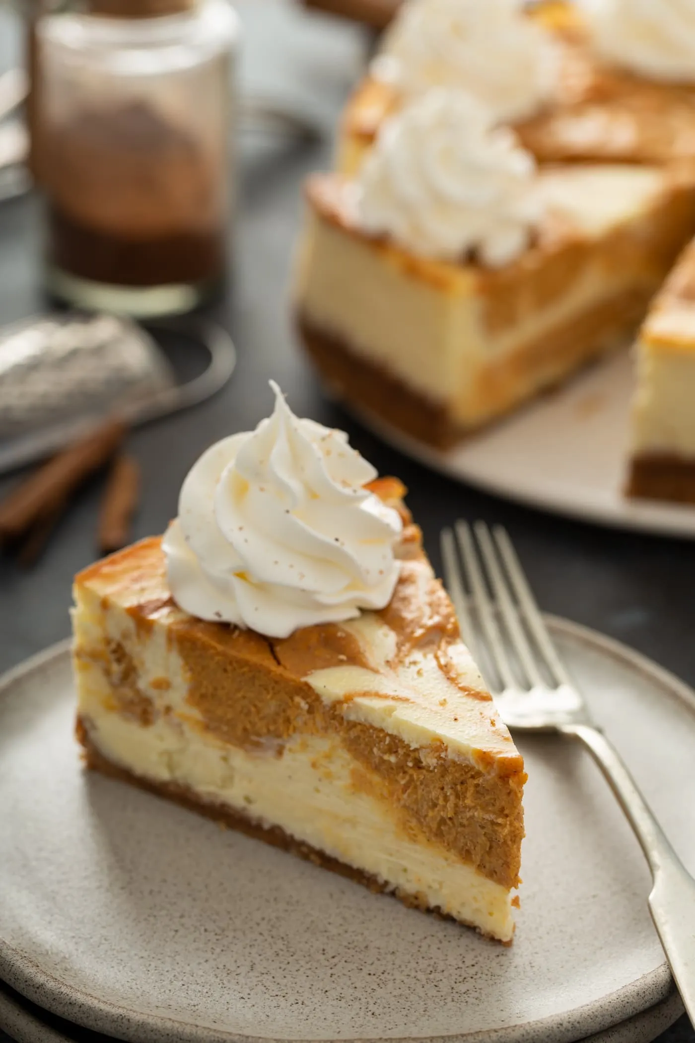 Petite Pumpkin Swirl Cheesecakes