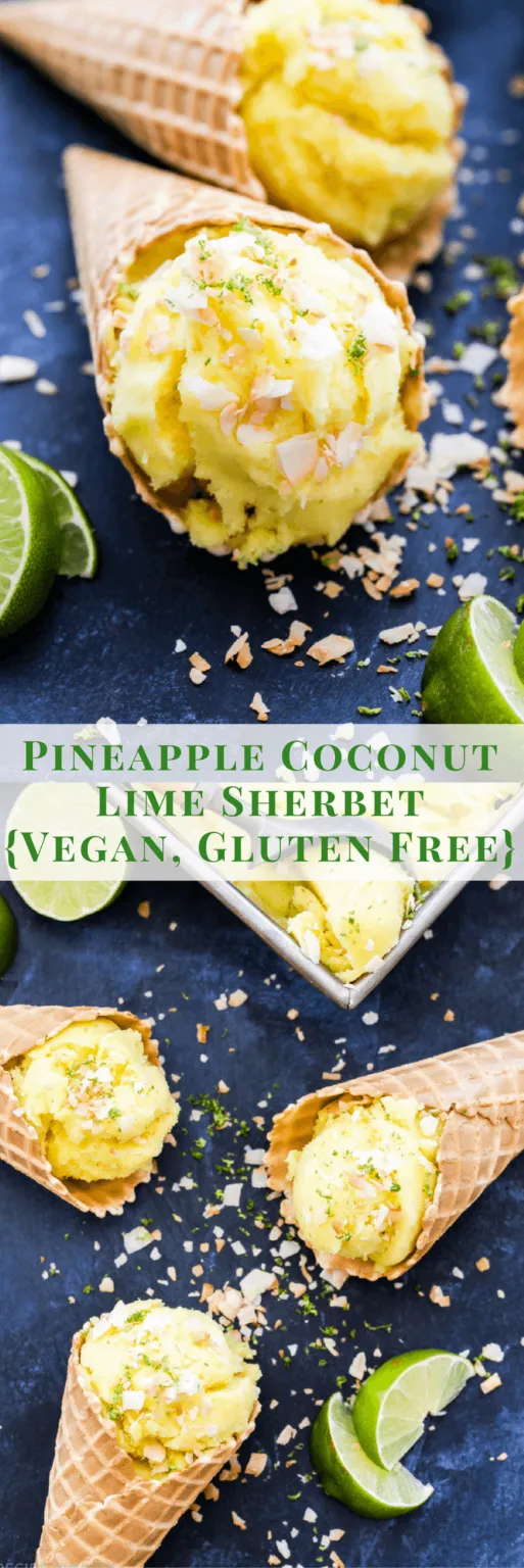 Pineapple Coconut Lime Sherbet