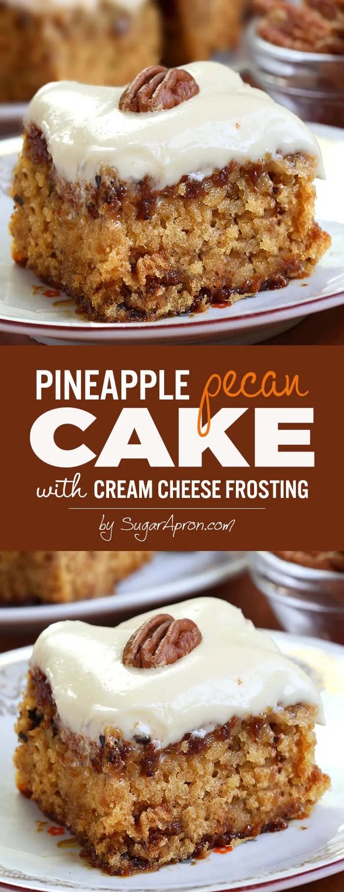 Pineapple Pecan Cake with Cream Cheese Frosting