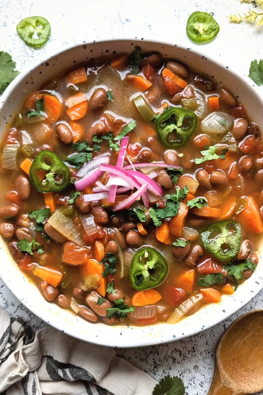 Pinto Bean Soup with Mint and Pine Nuts