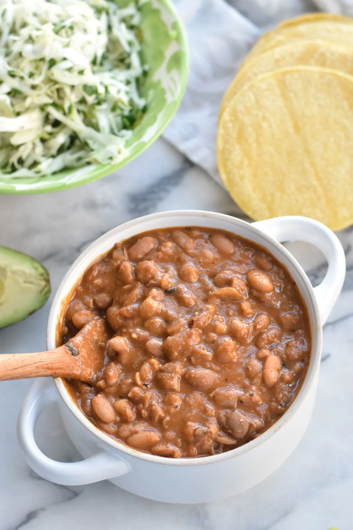 Pinto Bean Taco with Salsa Verde