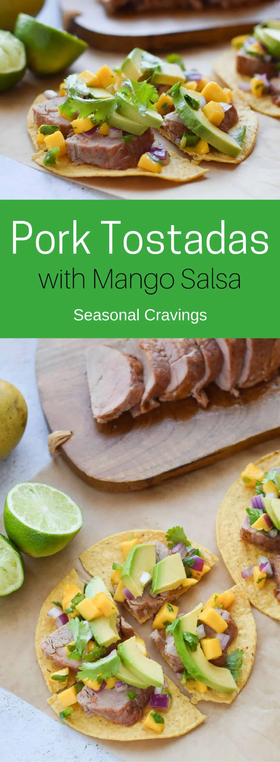 Pork Tenderloin Tostadas with Mango Salsa