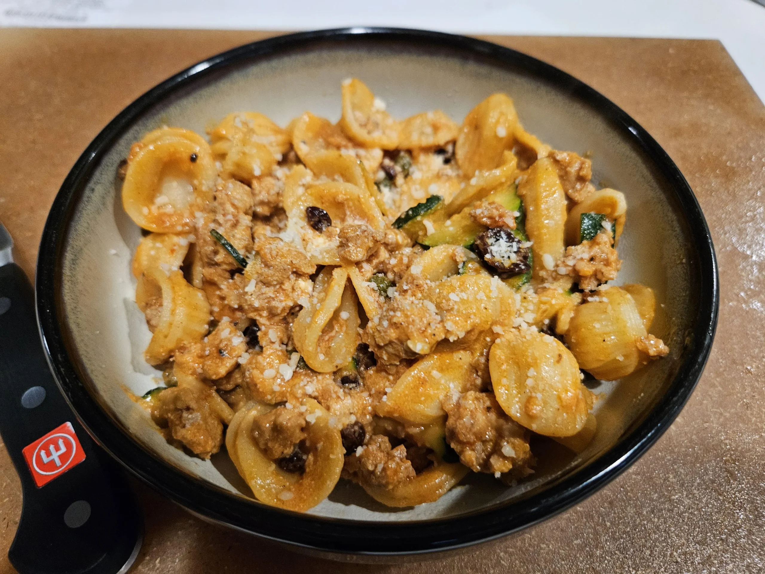Pork Zucchini Pasta Ragu